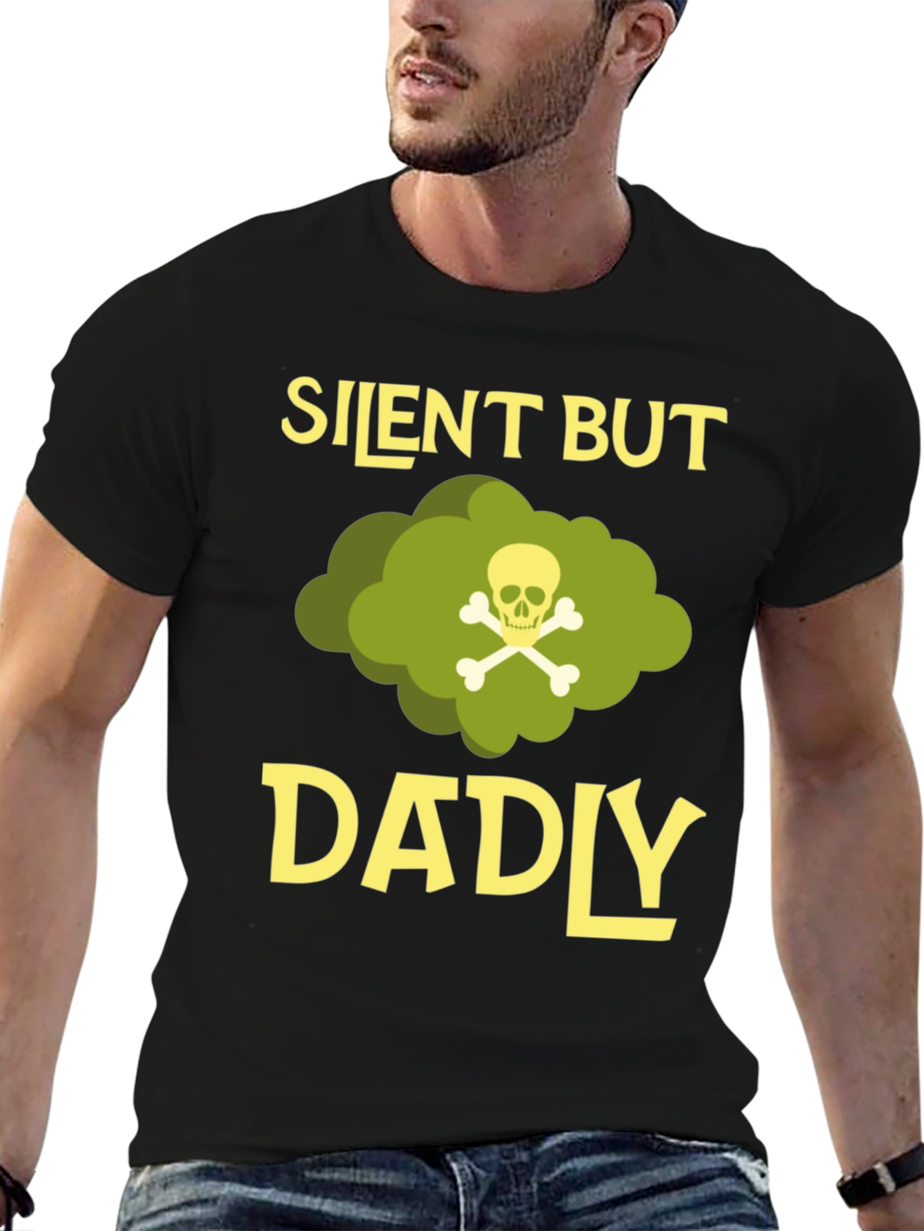 Silent But Dadly T-Shirt - Funny Fathers Day Gift