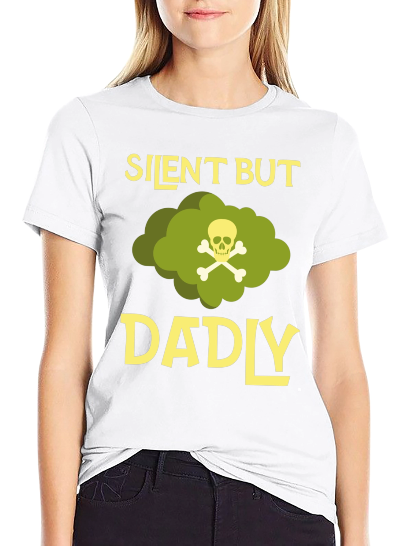 Silent But Dadly T-Shirt - Funny Fathers Day Gift