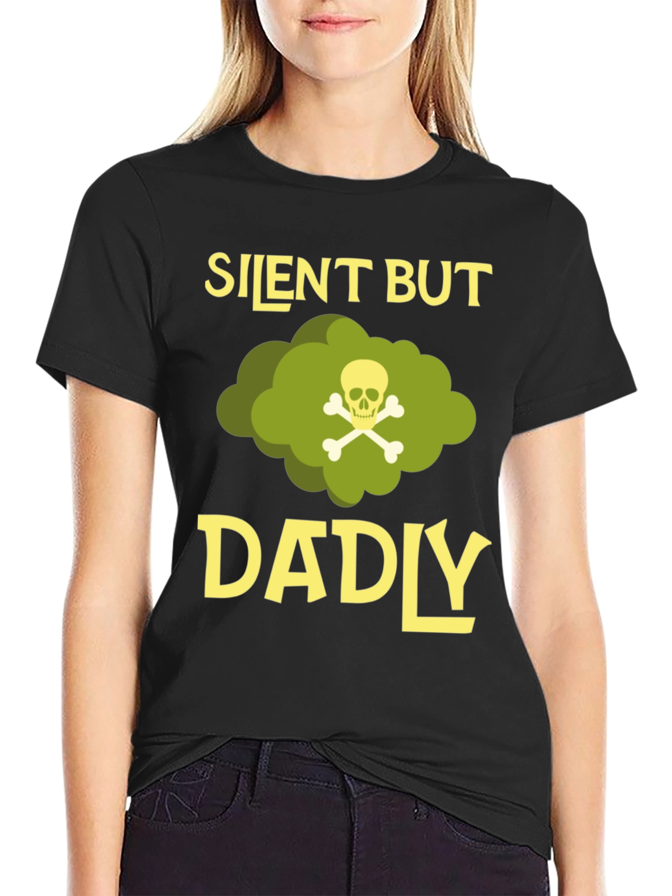 Silent But Dadly T-Shirt - Funny Fathers Day Gift