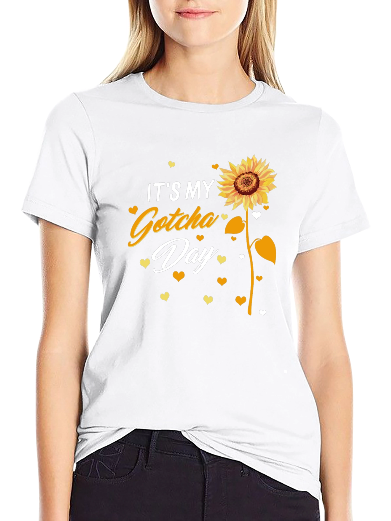 Its My Gotcha Day Sunflower Graphic Tee