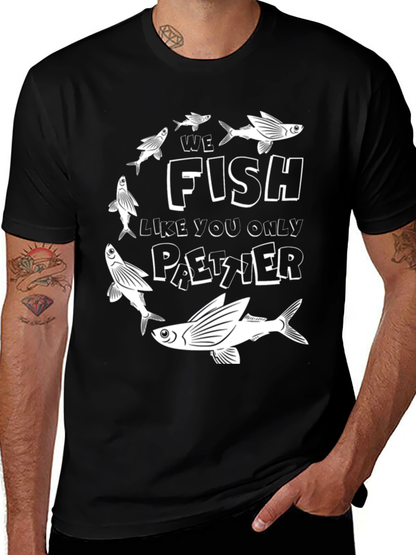 We Fish Like You Only Paetzer Black T-Shirt