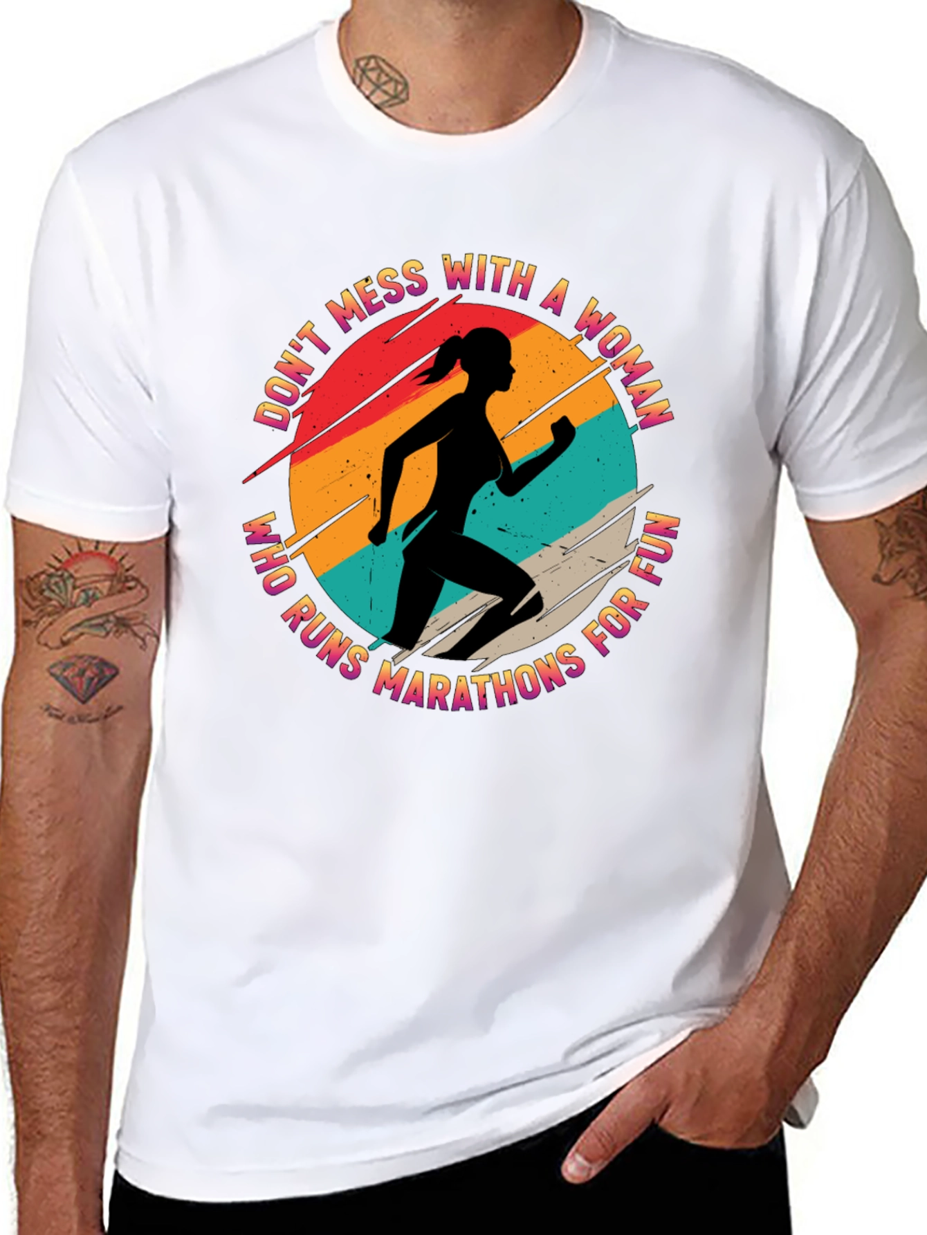 Marathon Runner Woman T-Shirt - Dont Mess With!