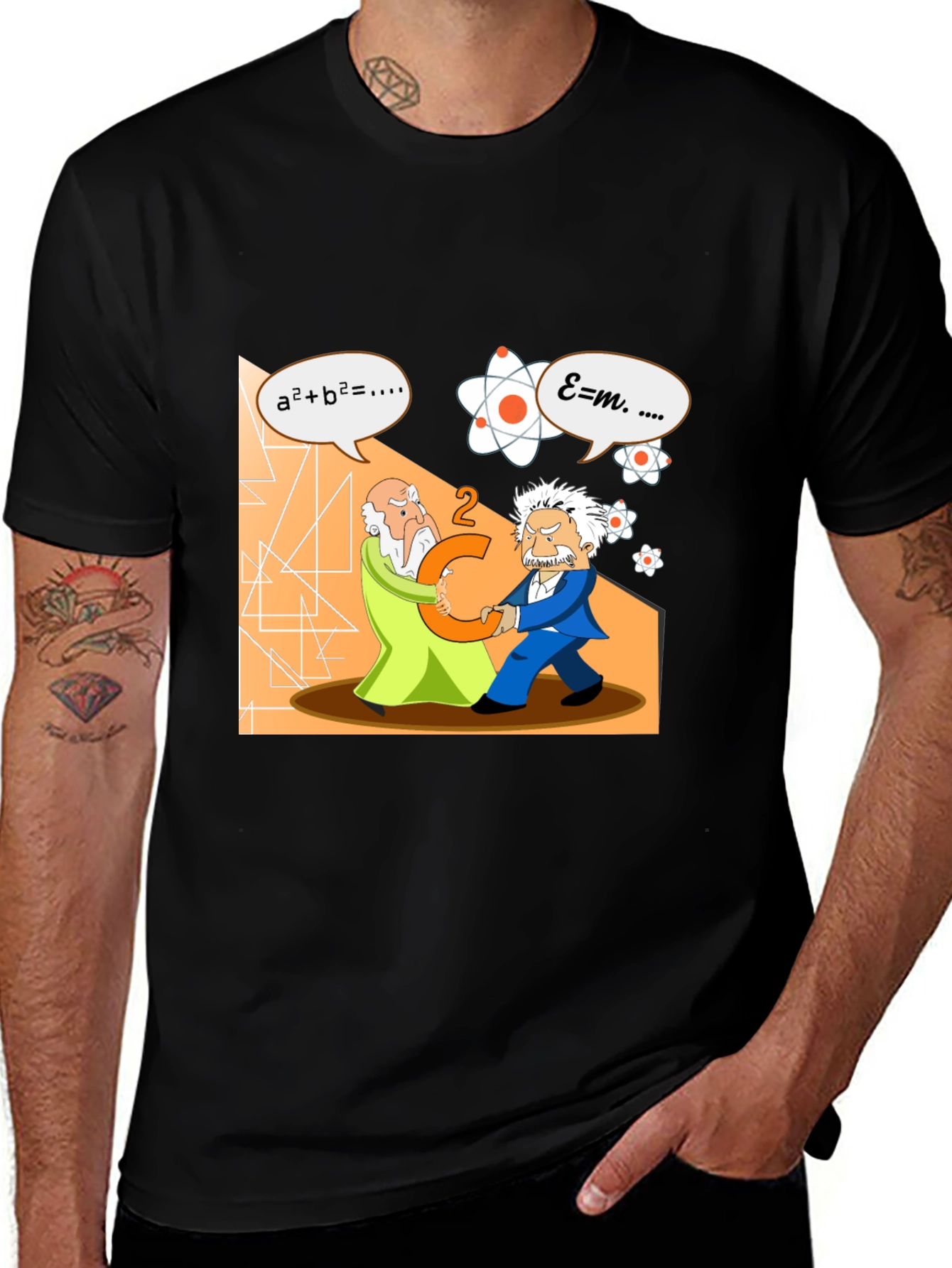 Science Humor T-Shirt: Einstein vs. Newton