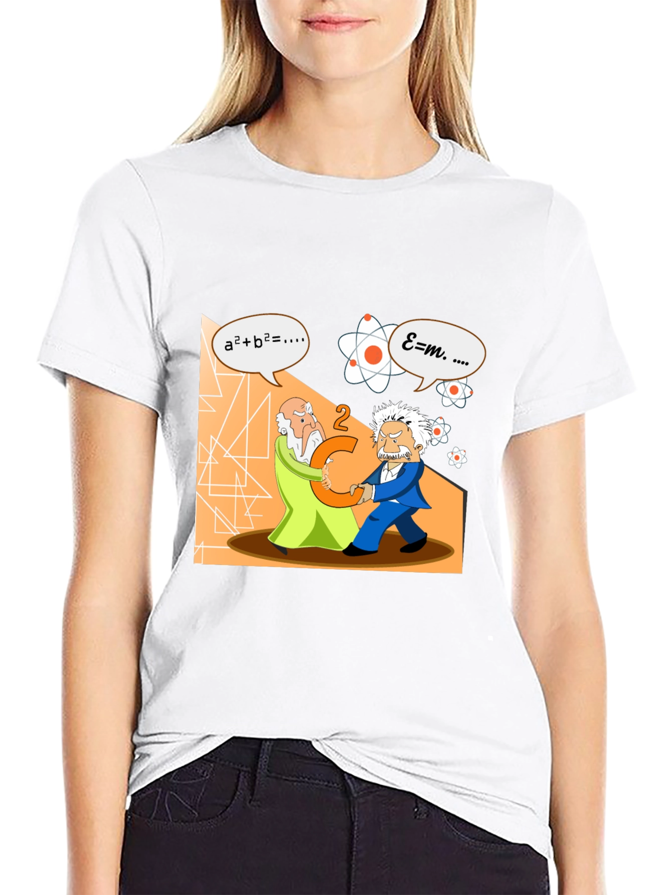 Science Humor T-Shirt: Einstein vs. Newton