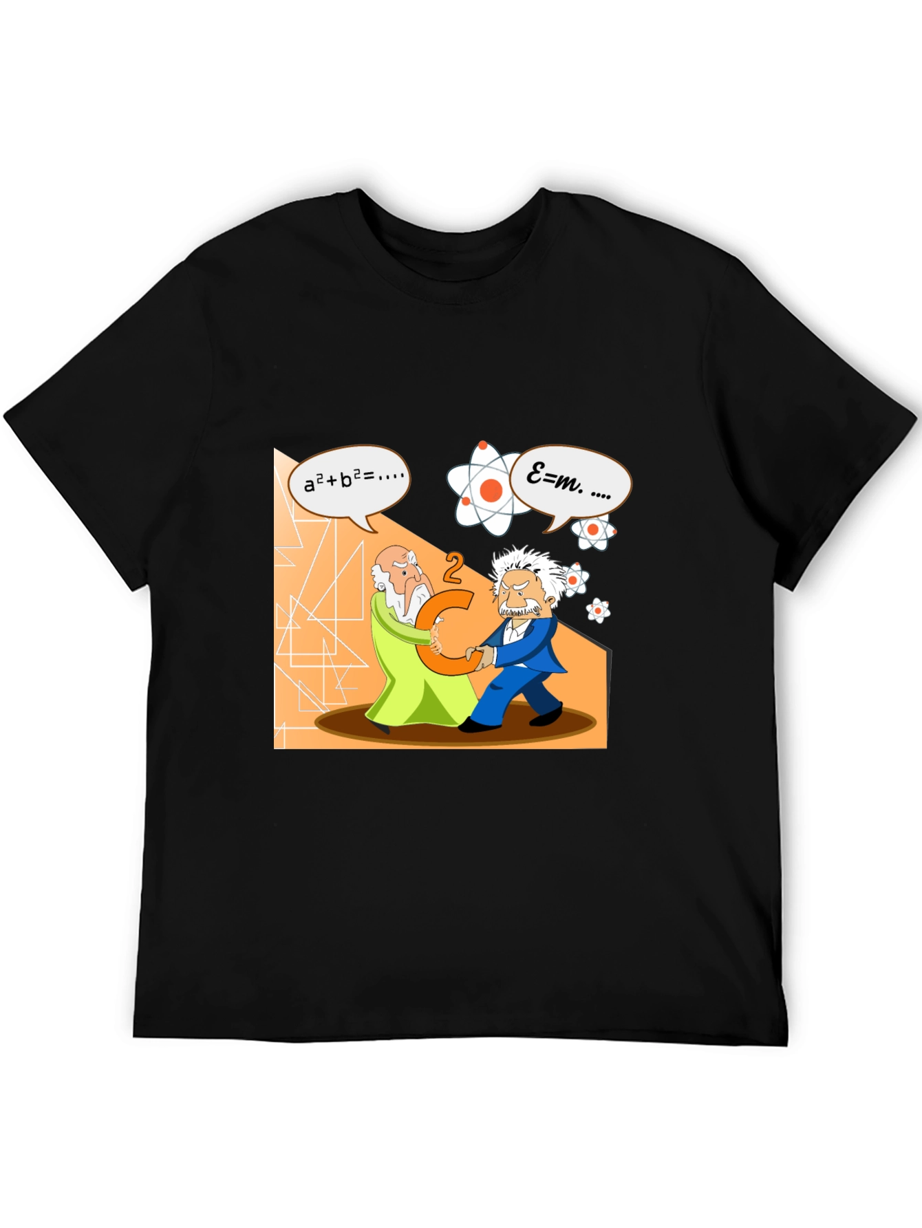 Science Humor T-Shirt: Einstein vs. Newton