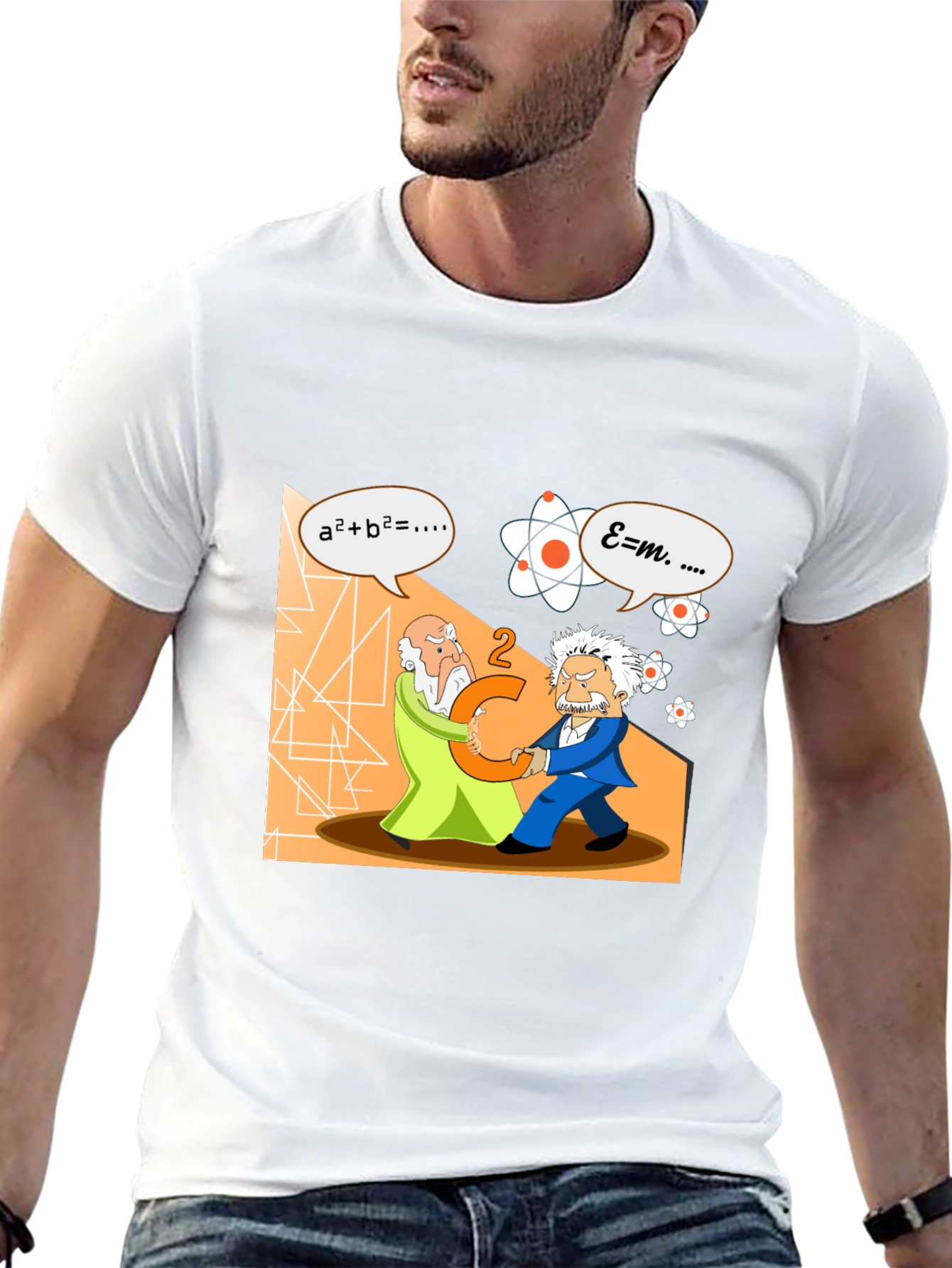 Science Humor T-Shirt: Einstein vs. Newton