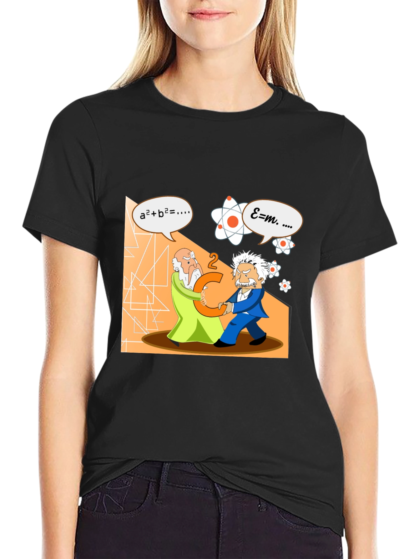 Science Humor T-Shirt: Einstein vs. Newton
