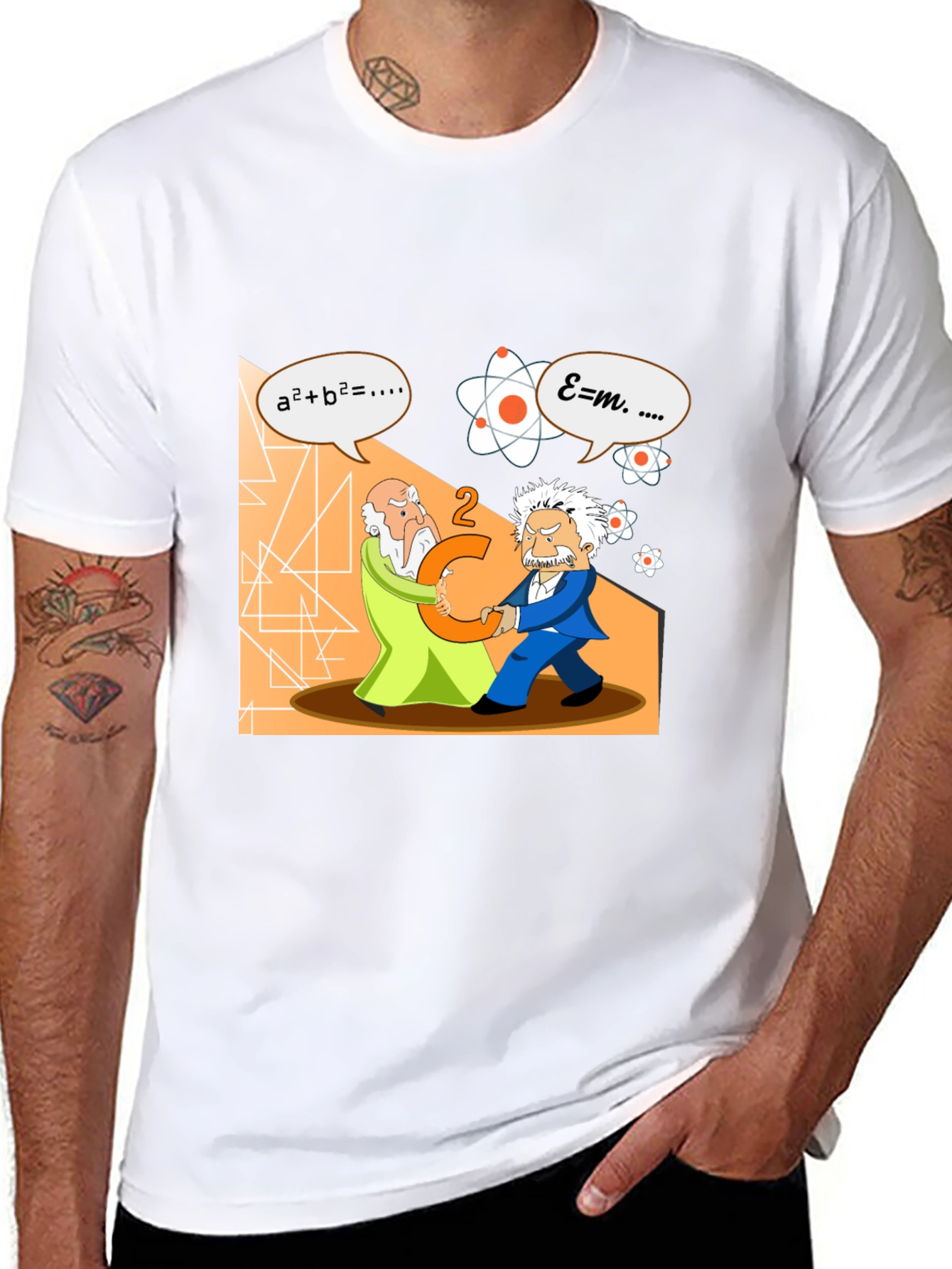 Science Humor T-Shirt: Einstein vs. Newton
