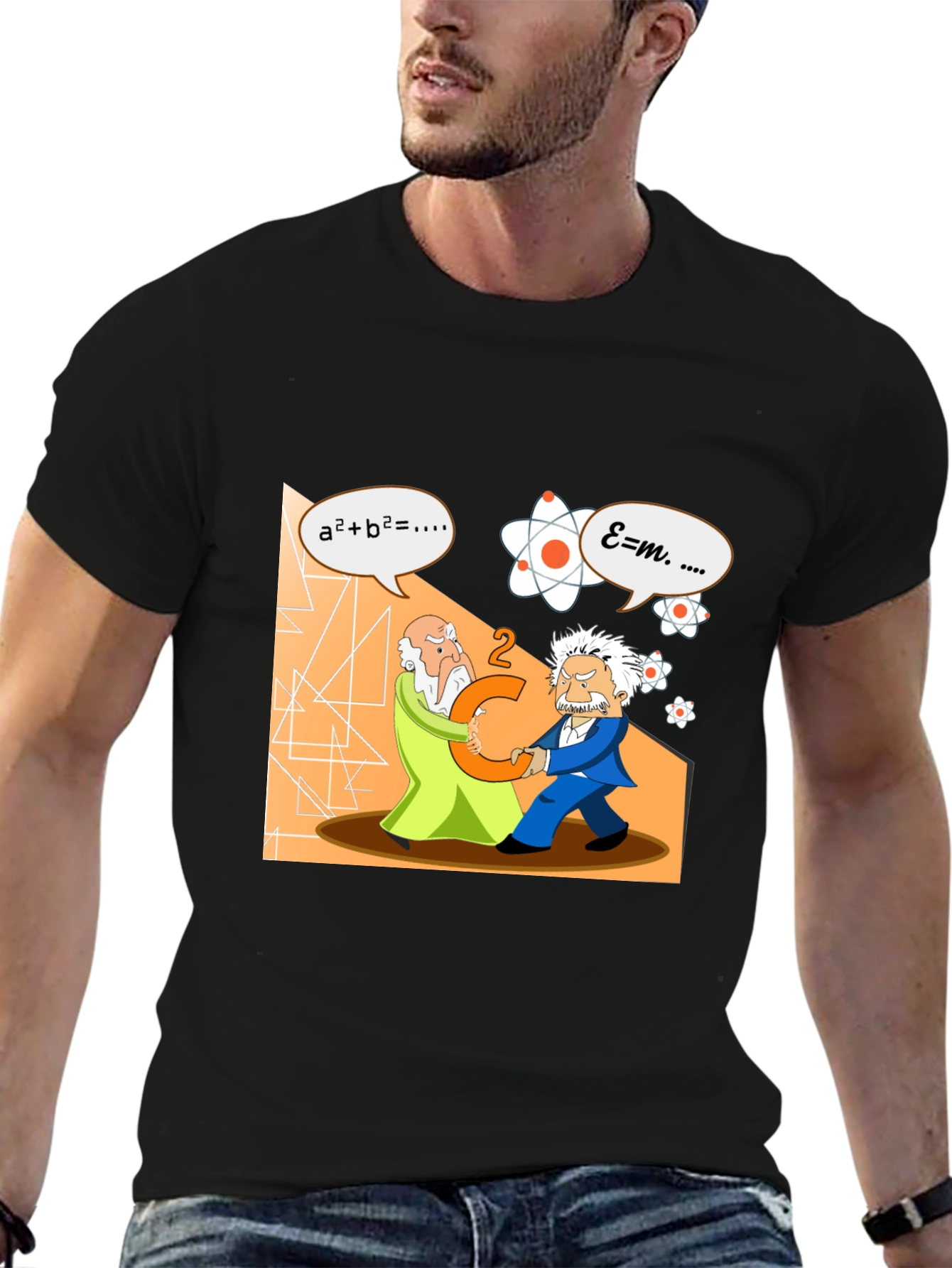 Science Humor T-Shirt: Einstein vs. Newton