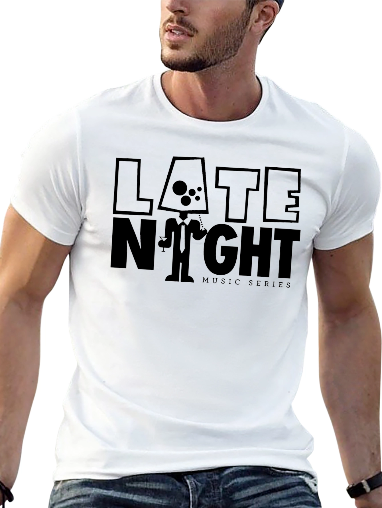 Late Night Music Series Graphic Tee - Black