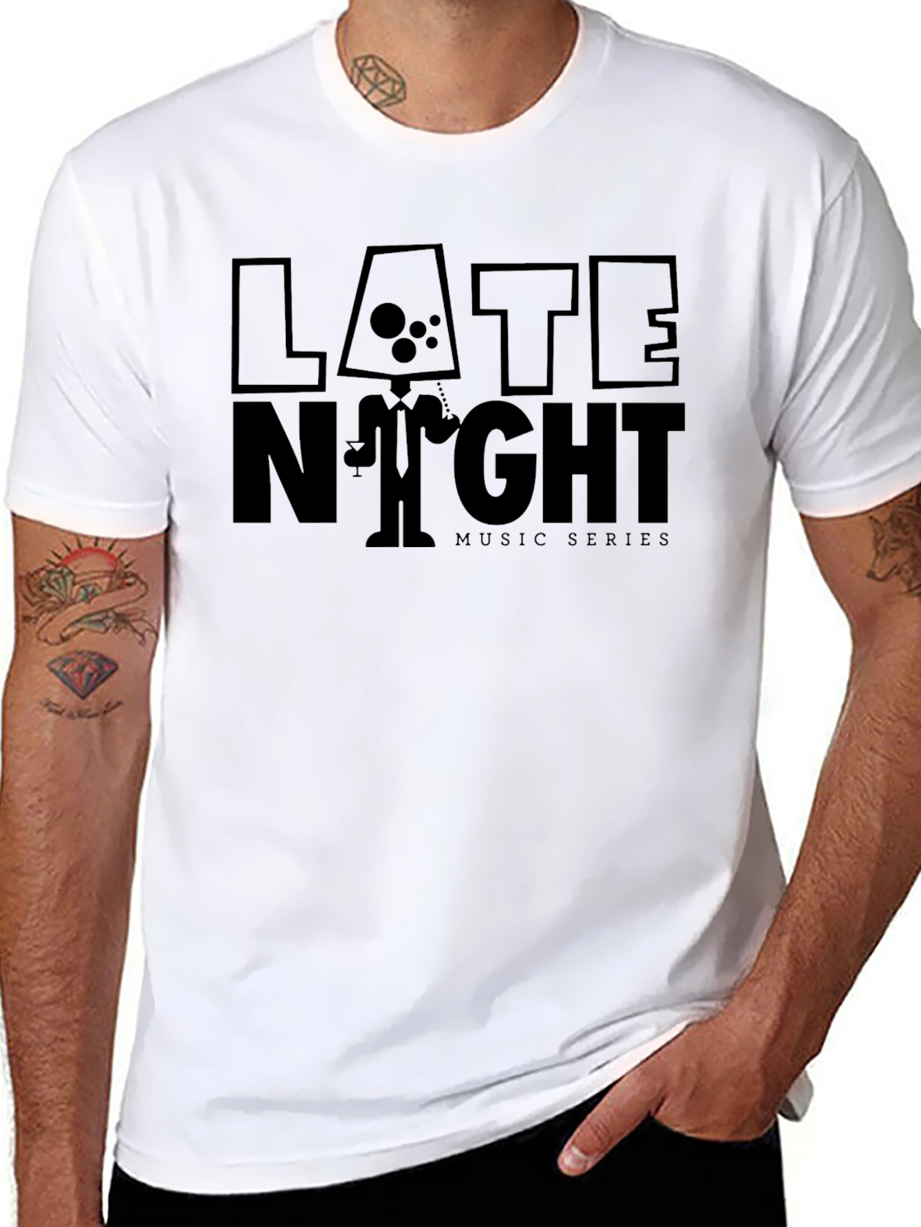 Late Night Music Series Graphic Tee - Black