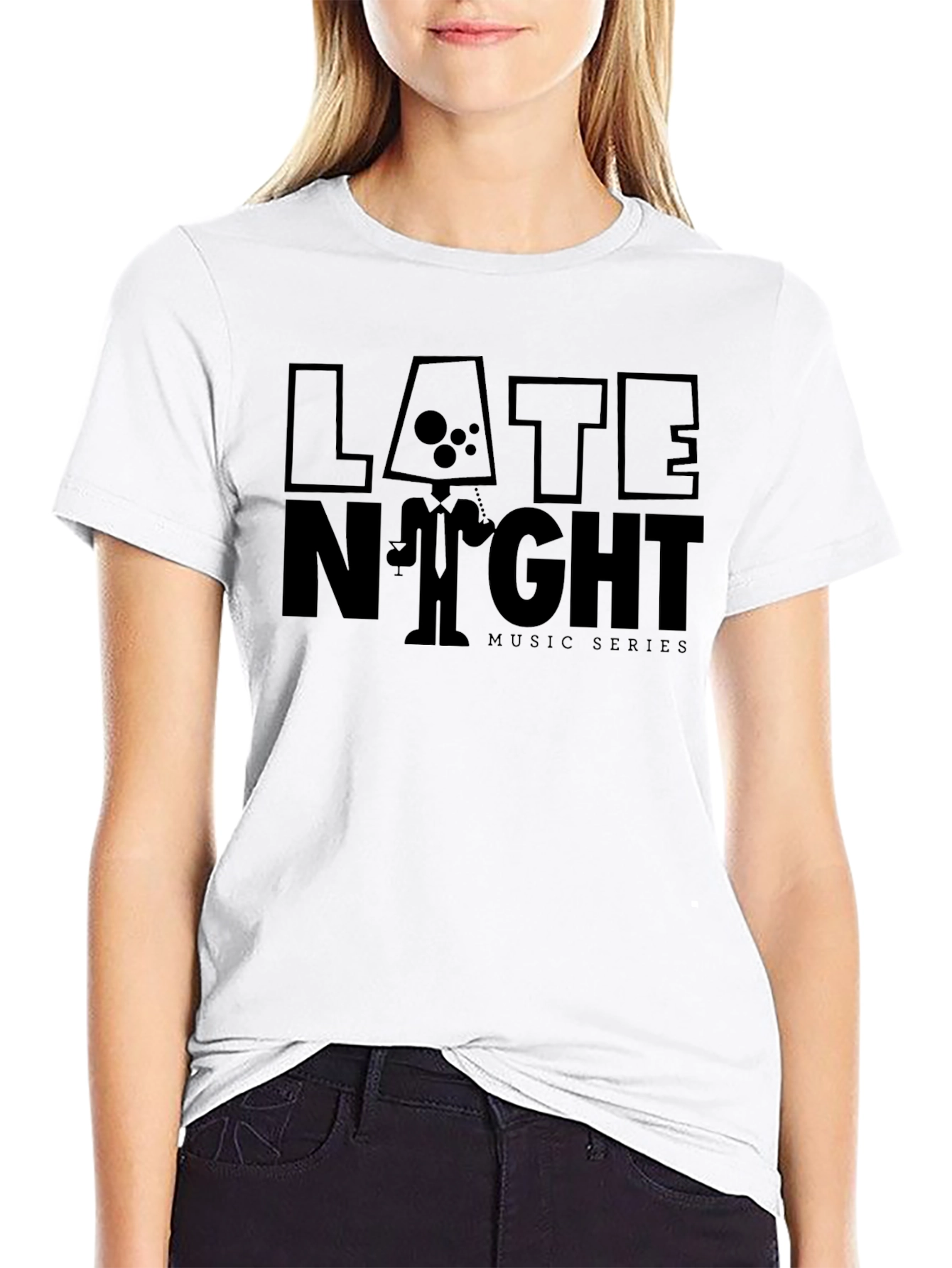 Late Night Music Series Graphic Tee - Black