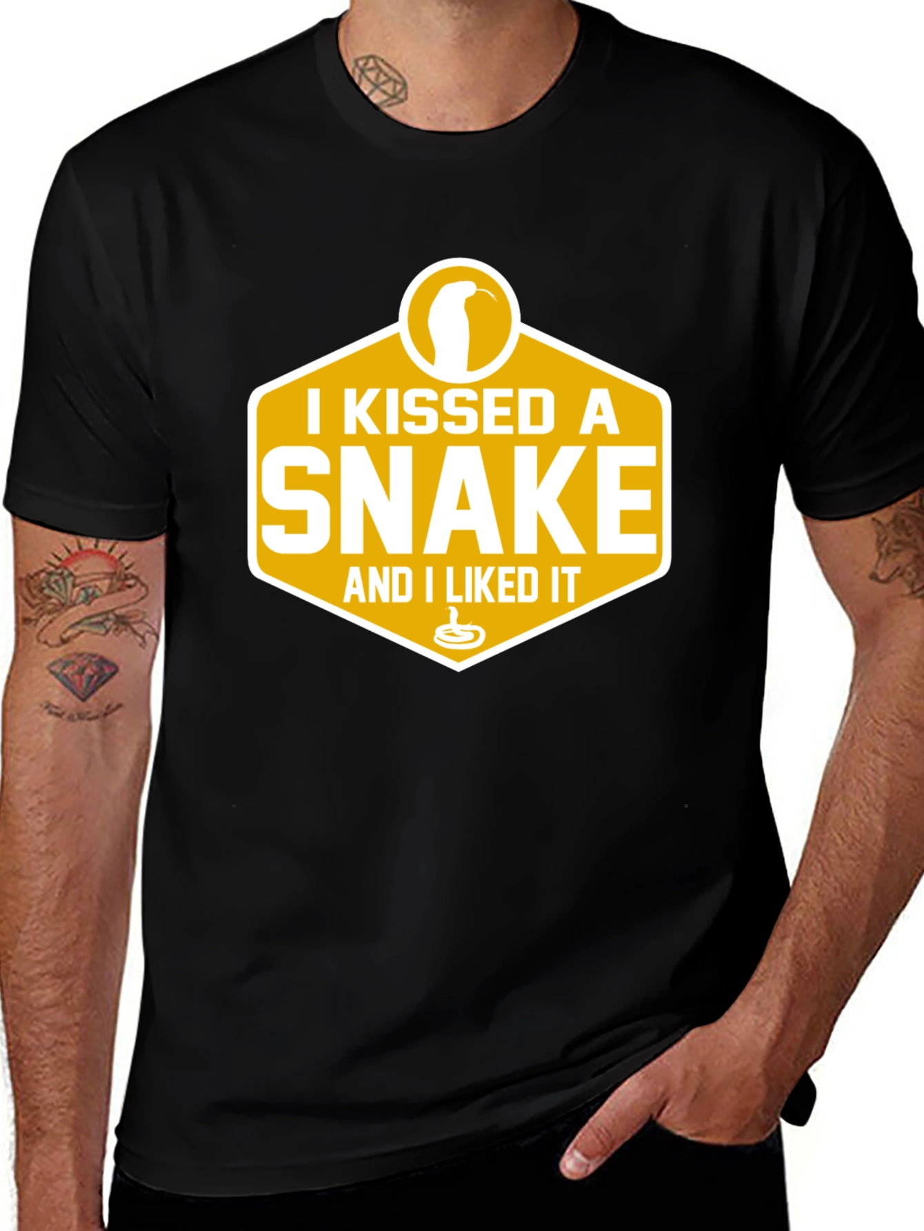 I Kissed A Snake T-Shirt - Funny Graphic Tee