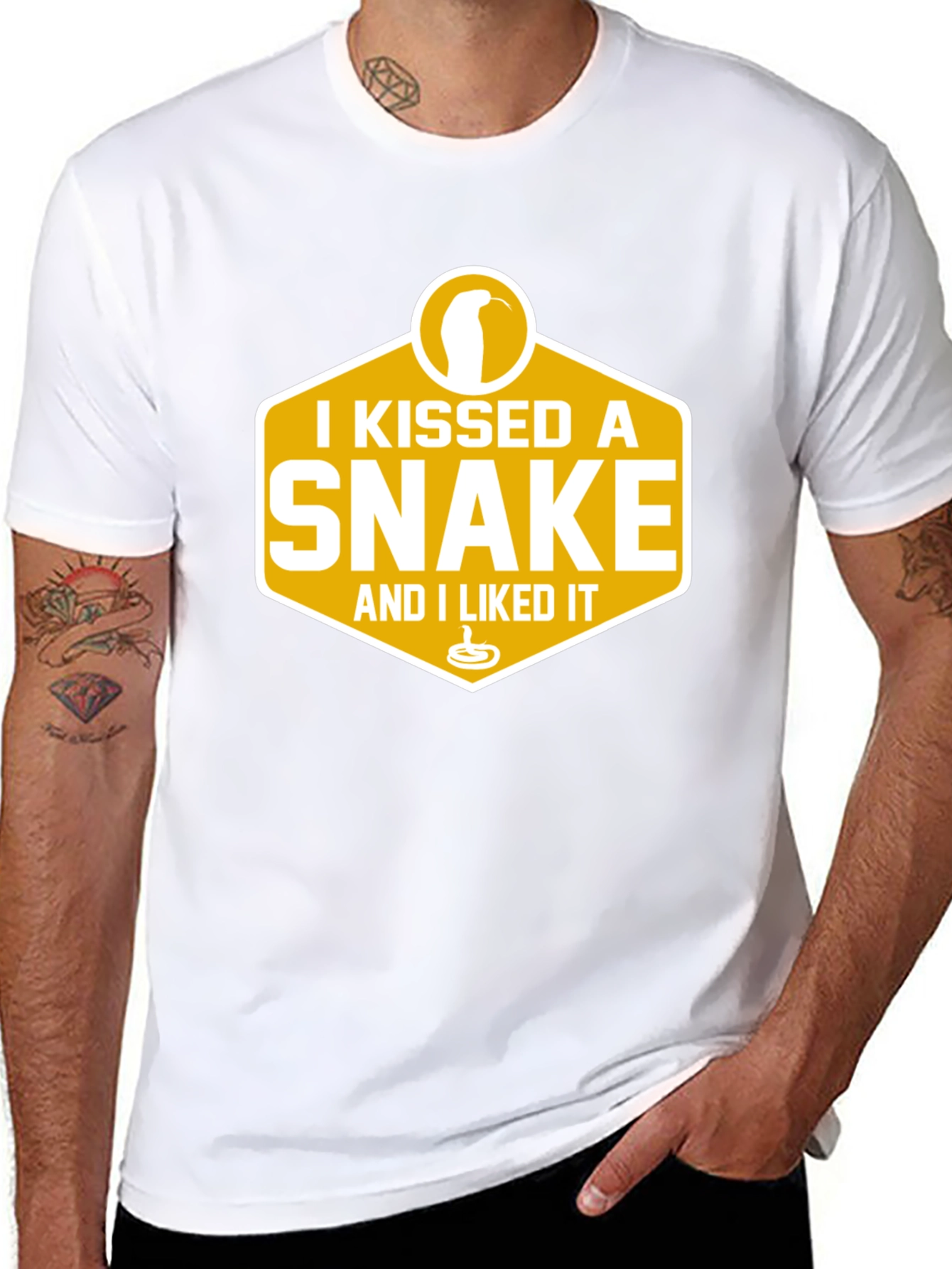 I Kissed A Snake T-Shirt - Funny Graphic Tee