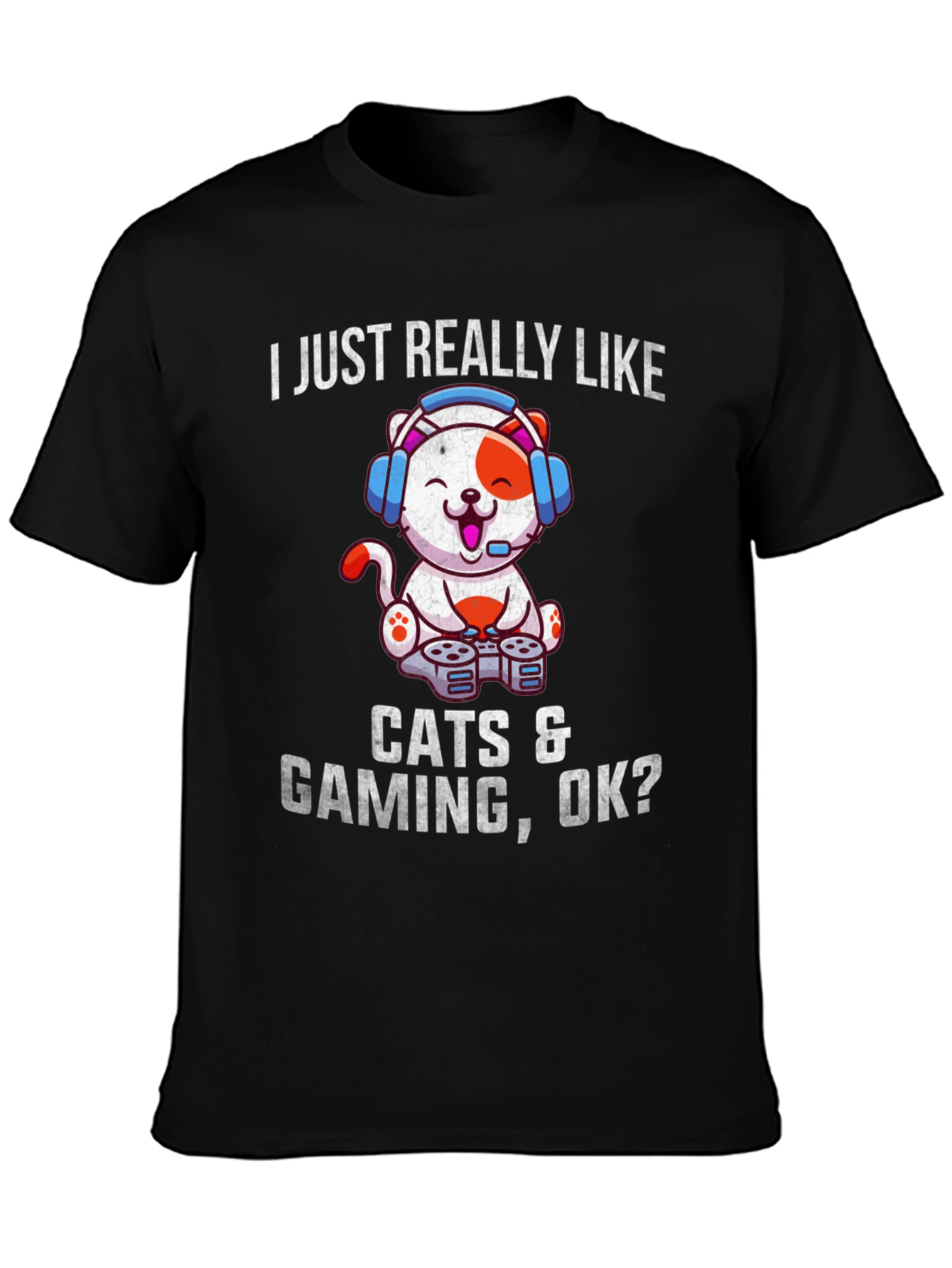 Cats & Gaming T-Shirt - Gamer Cat Tee