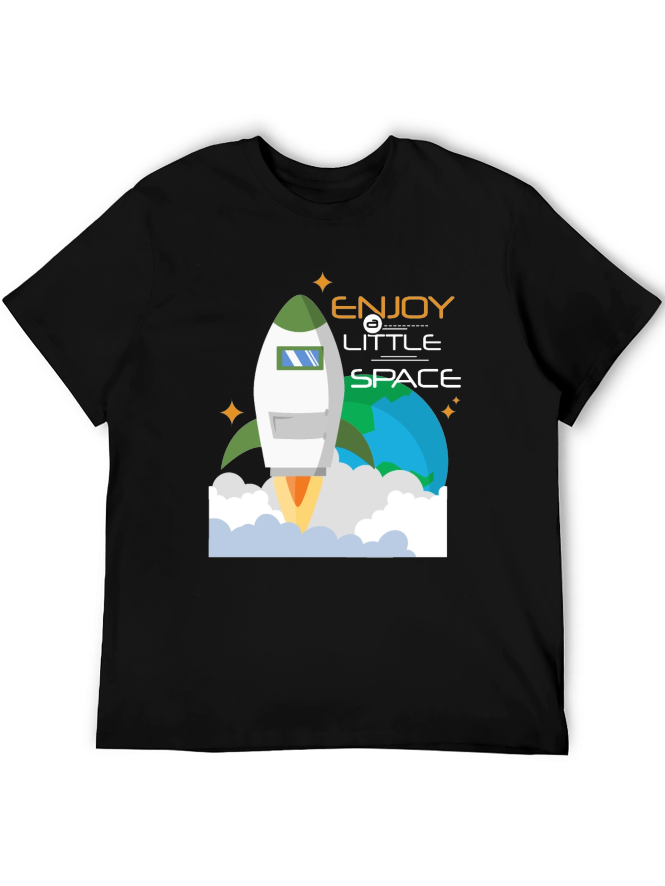 Enjoy Little Space T-Shirt | Rocket Launch Graphic Tee
