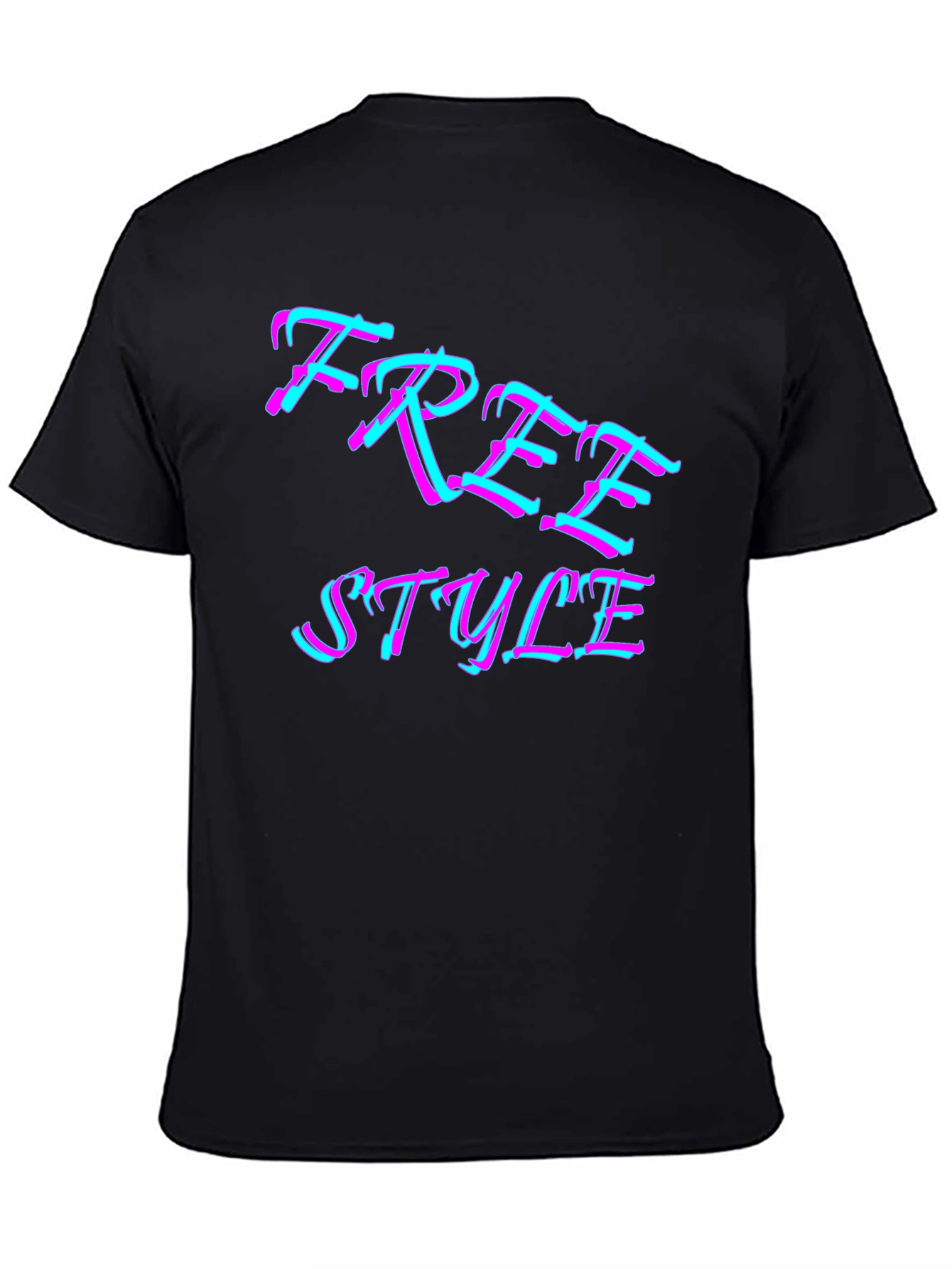 Freestyle Graphic Print Black T-Shirt