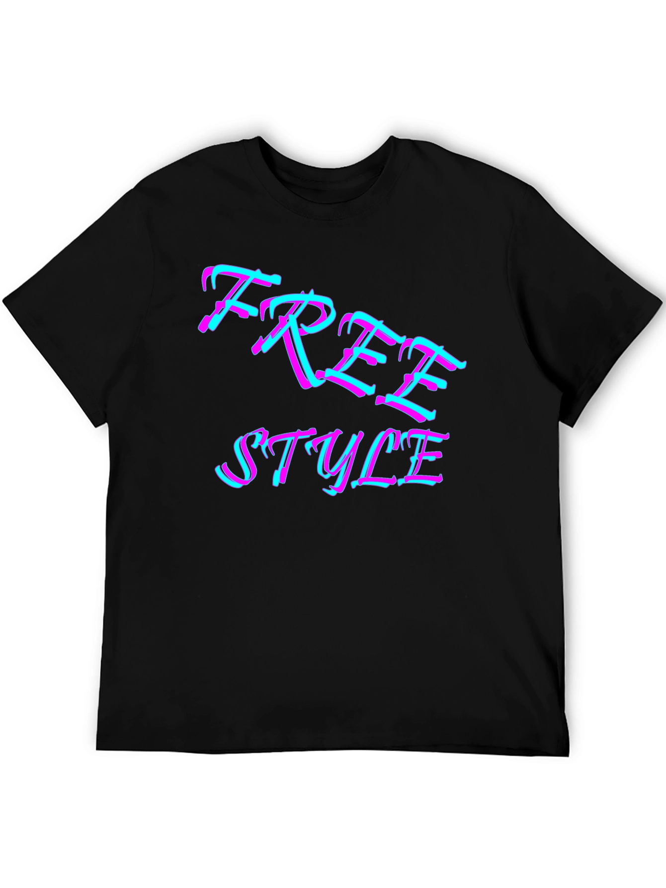 Freestyle Graphic Print Black T-Shirt