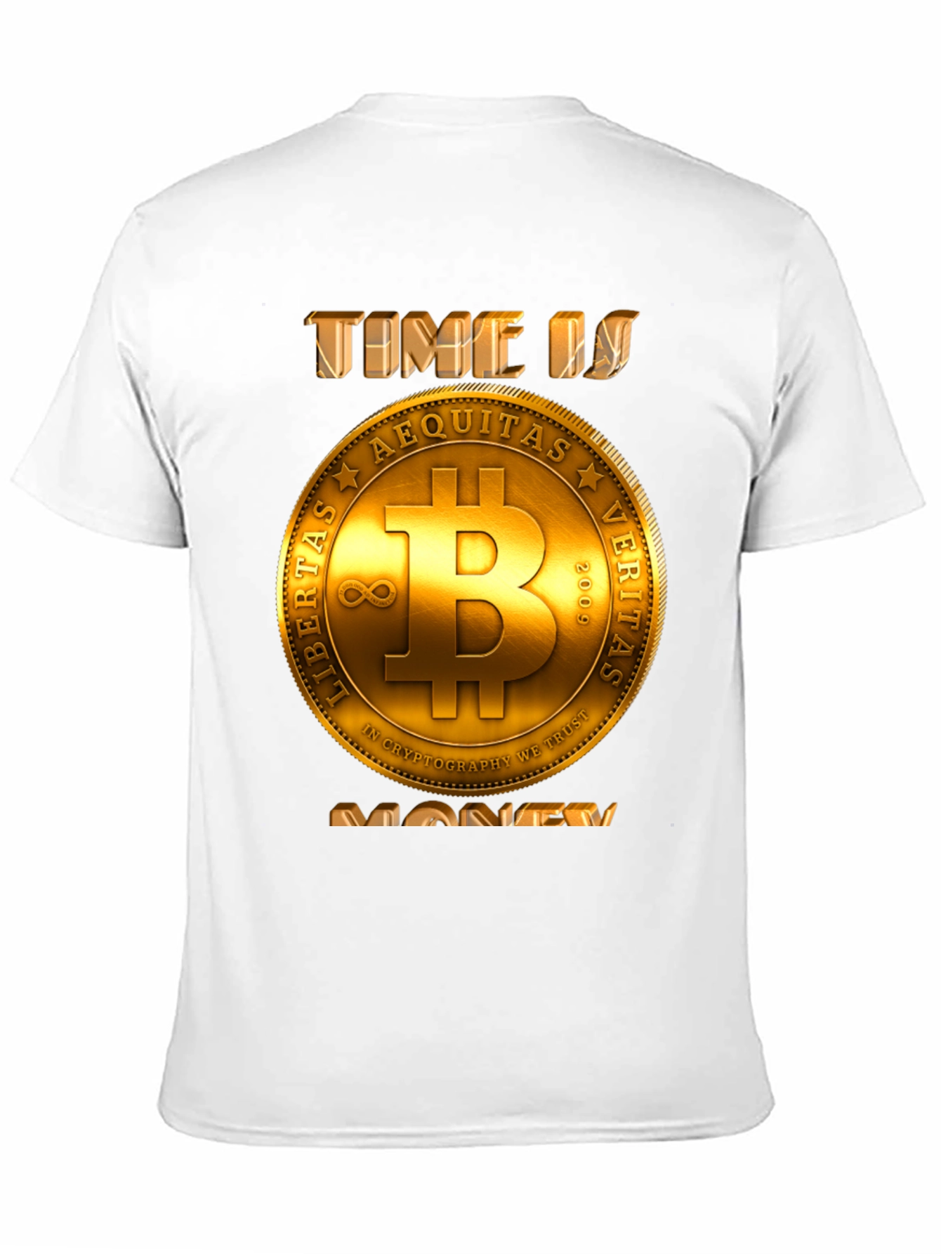 Bitcoin Time is Money T-Shirt - Crypto Currency Tee