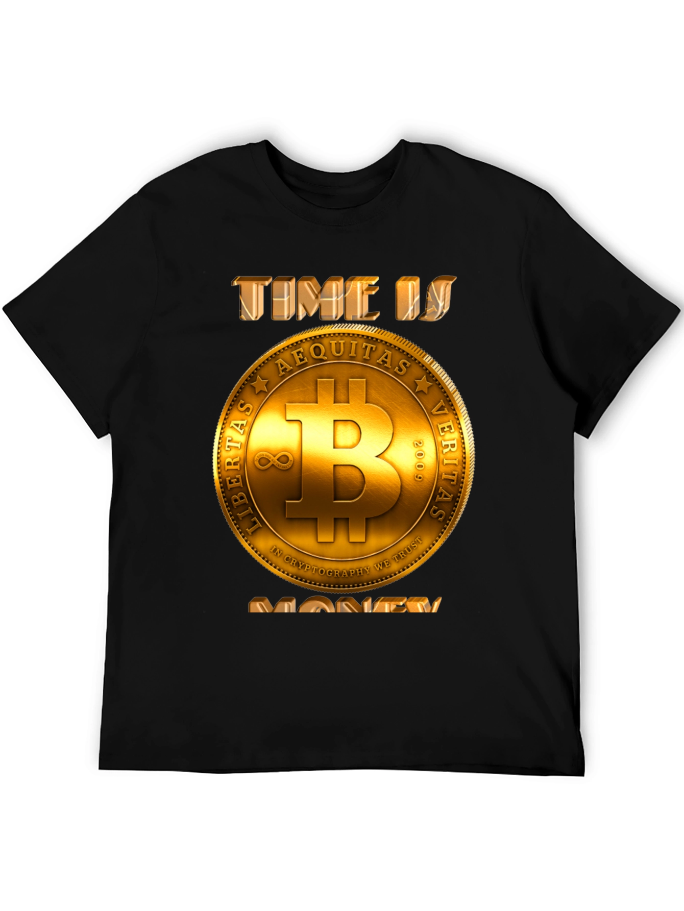 Bitcoin Time is Money T-Shirt - Crypto Currency Tee