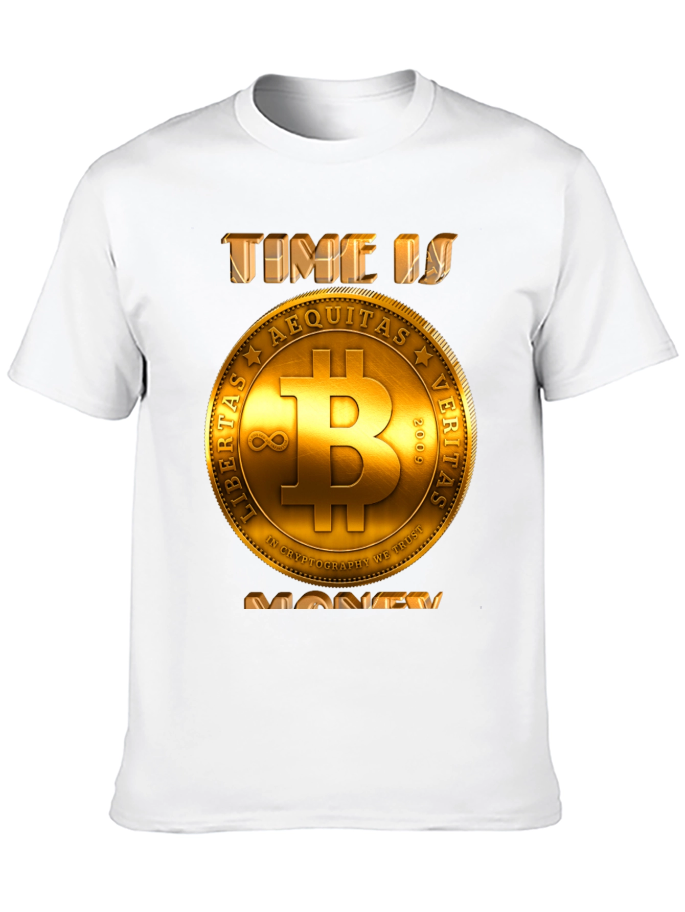 Bitcoin Time is Money T-Shirt - Crypto Currency Tee