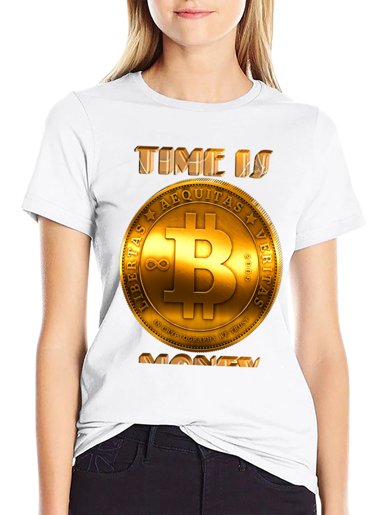 Bitcoin Time is Money T-Shirt - Crypto Currency Tee