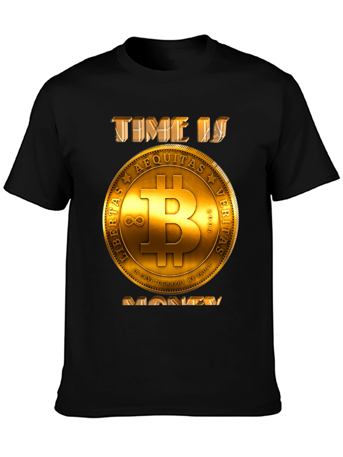 Bitcoin Time is Money T-Shirt - Crypto Currency Tee