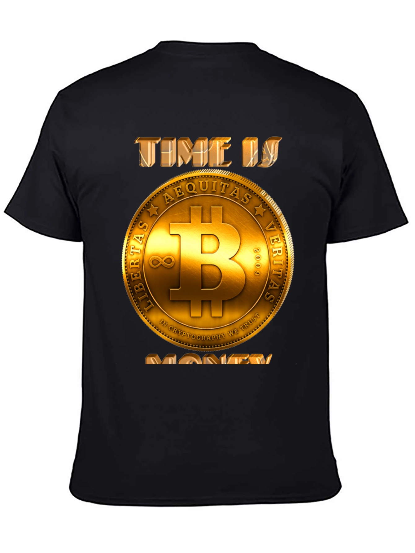 Bitcoin Time is Money T-Shirt - Crypto Currency Tee