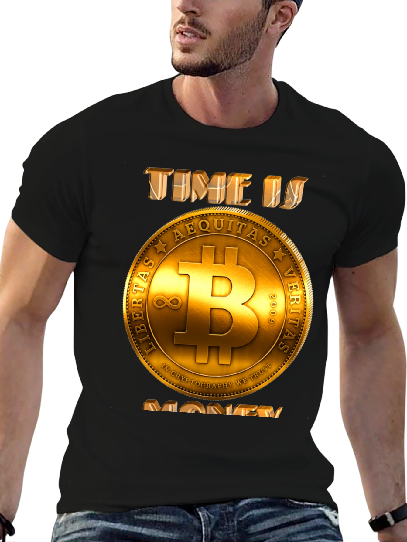 Bitcoin Time is Money T-Shirt - Crypto Currency Tee