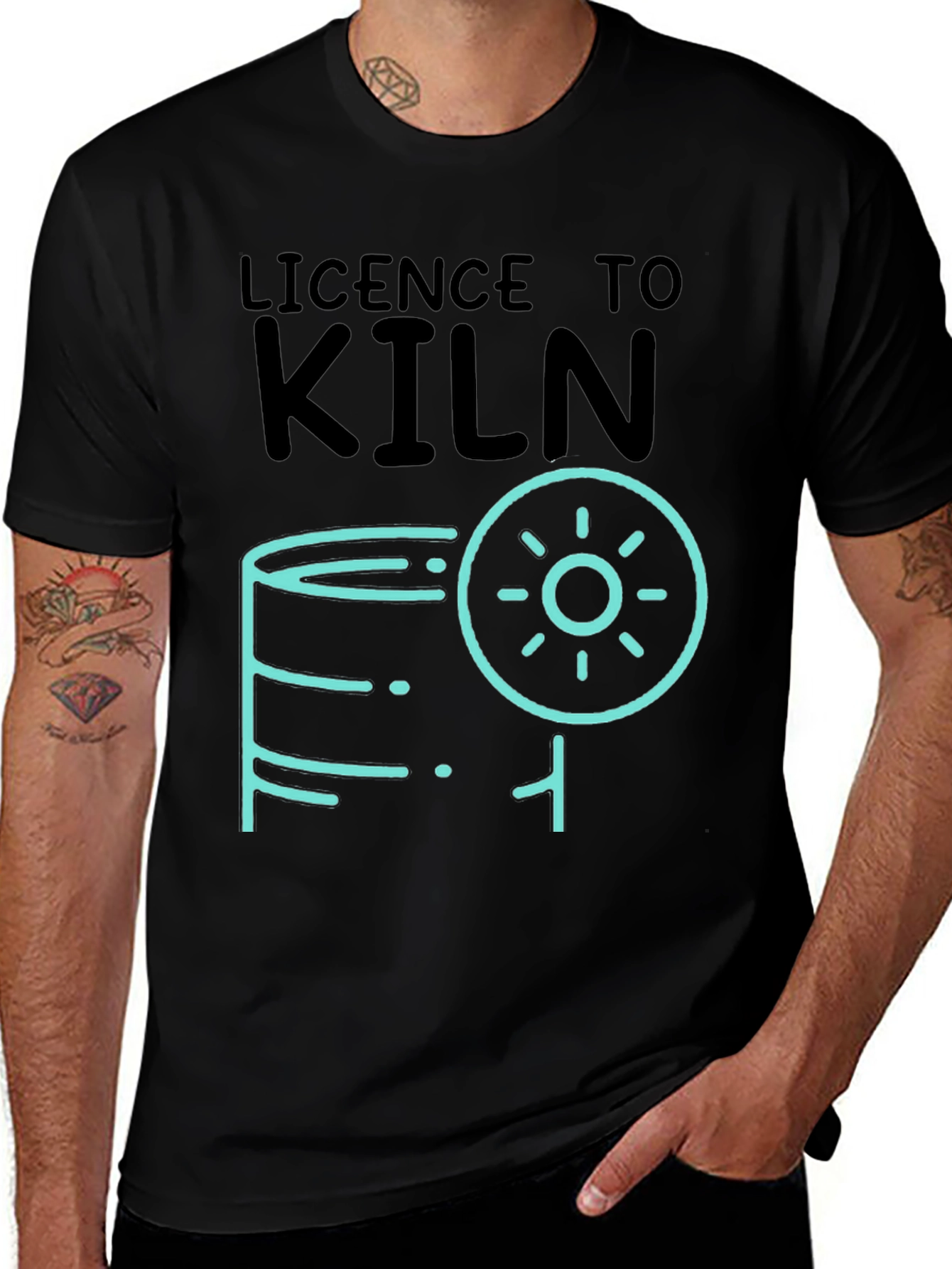 Licence to Kiln Graphic T-Shirt - Pottery Lover Tee