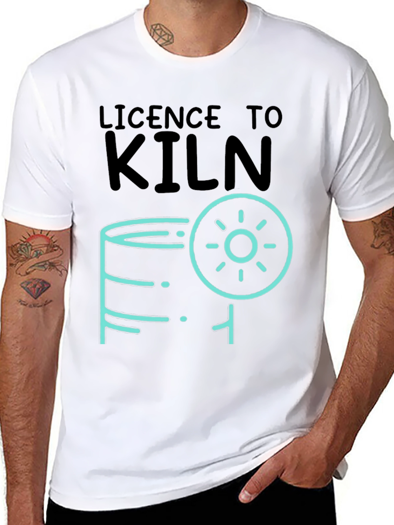 Licence to Kiln Graphic T-Shirt - Pottery Lover Tee