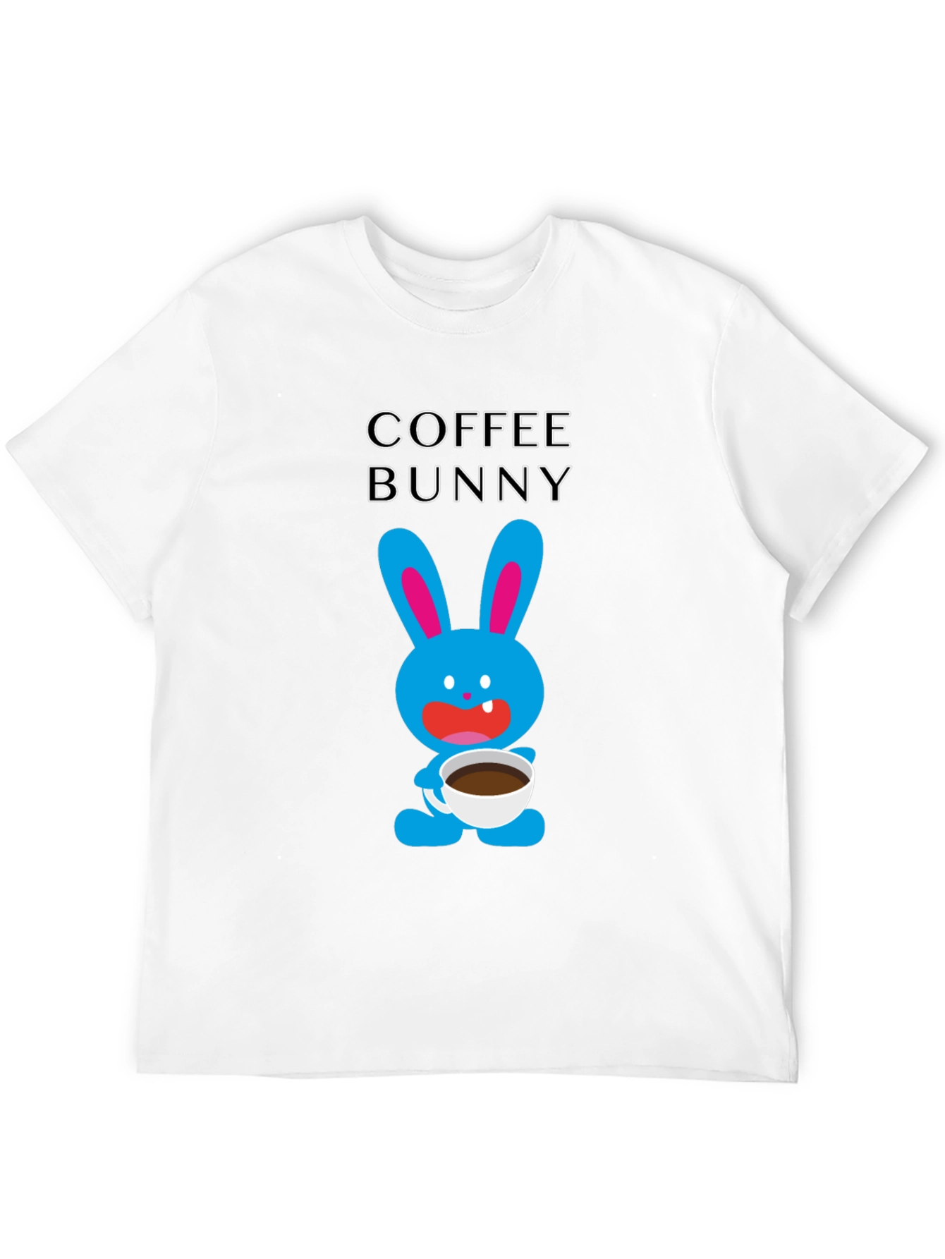 Coffee Bunny T-Shirt - Cute Cartoon Graphic Tee