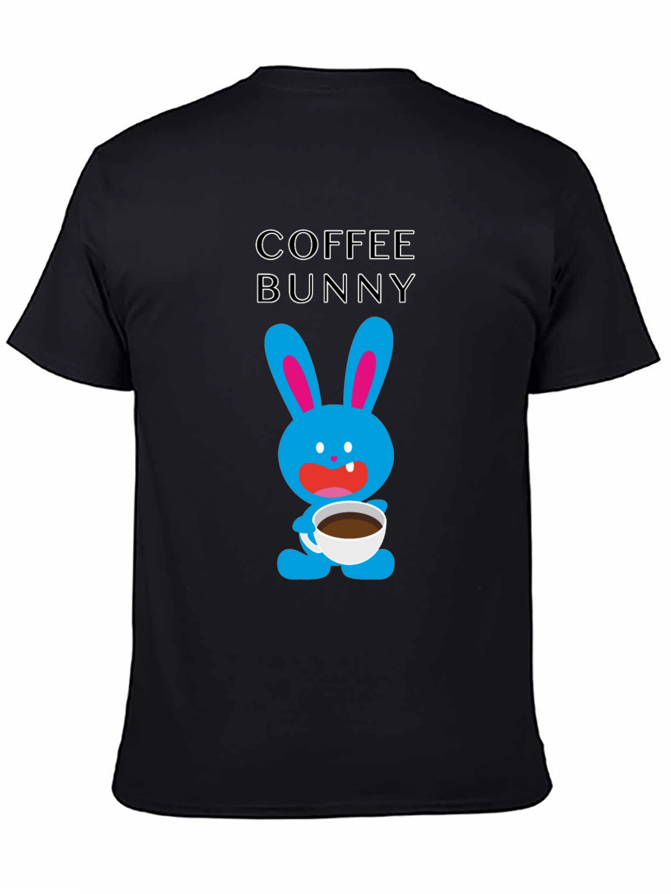 Coffee Bunny T-Shirt - Cute Cartoon Graphic Tee