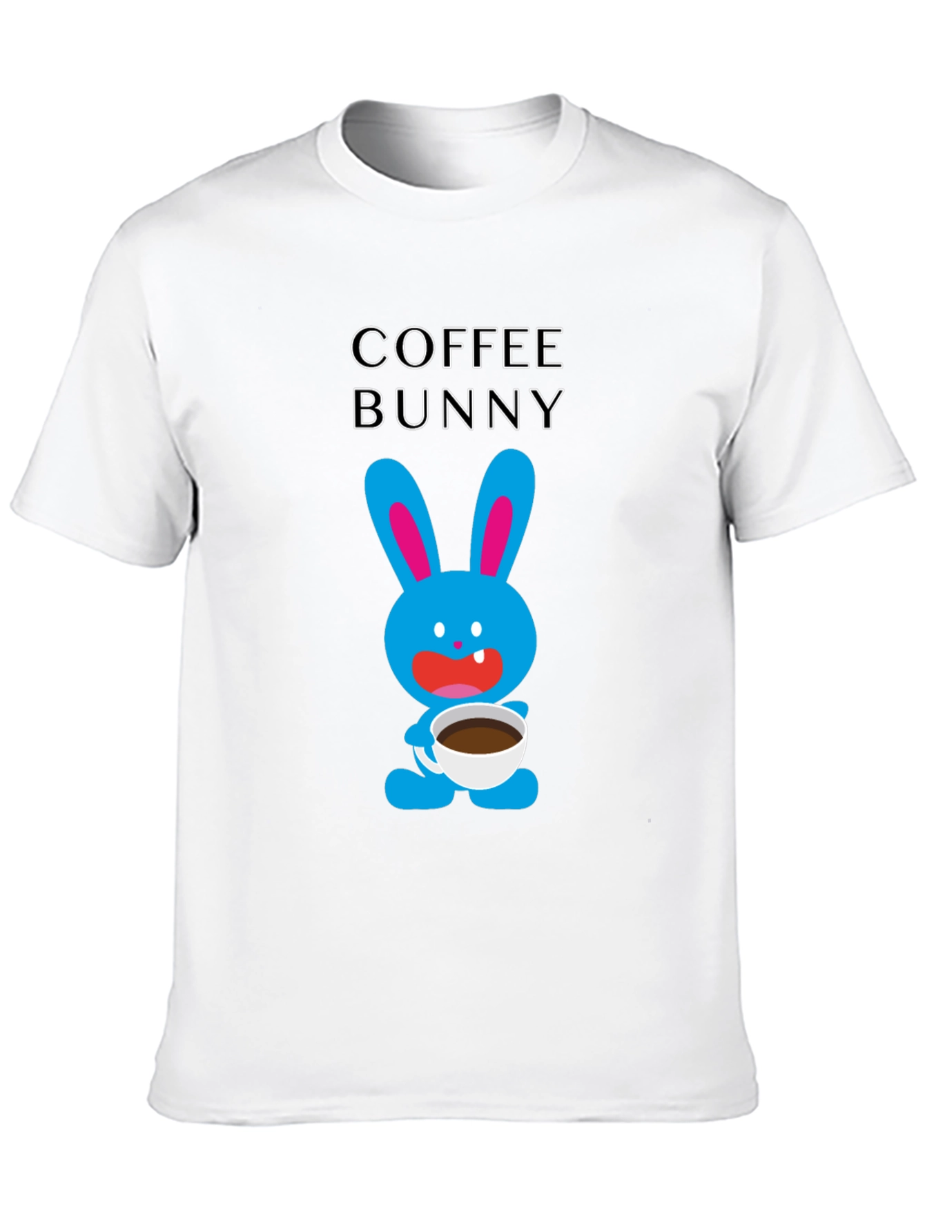 Coffee Bunny T-Shirt - Cute Cartoon Graphic Tee