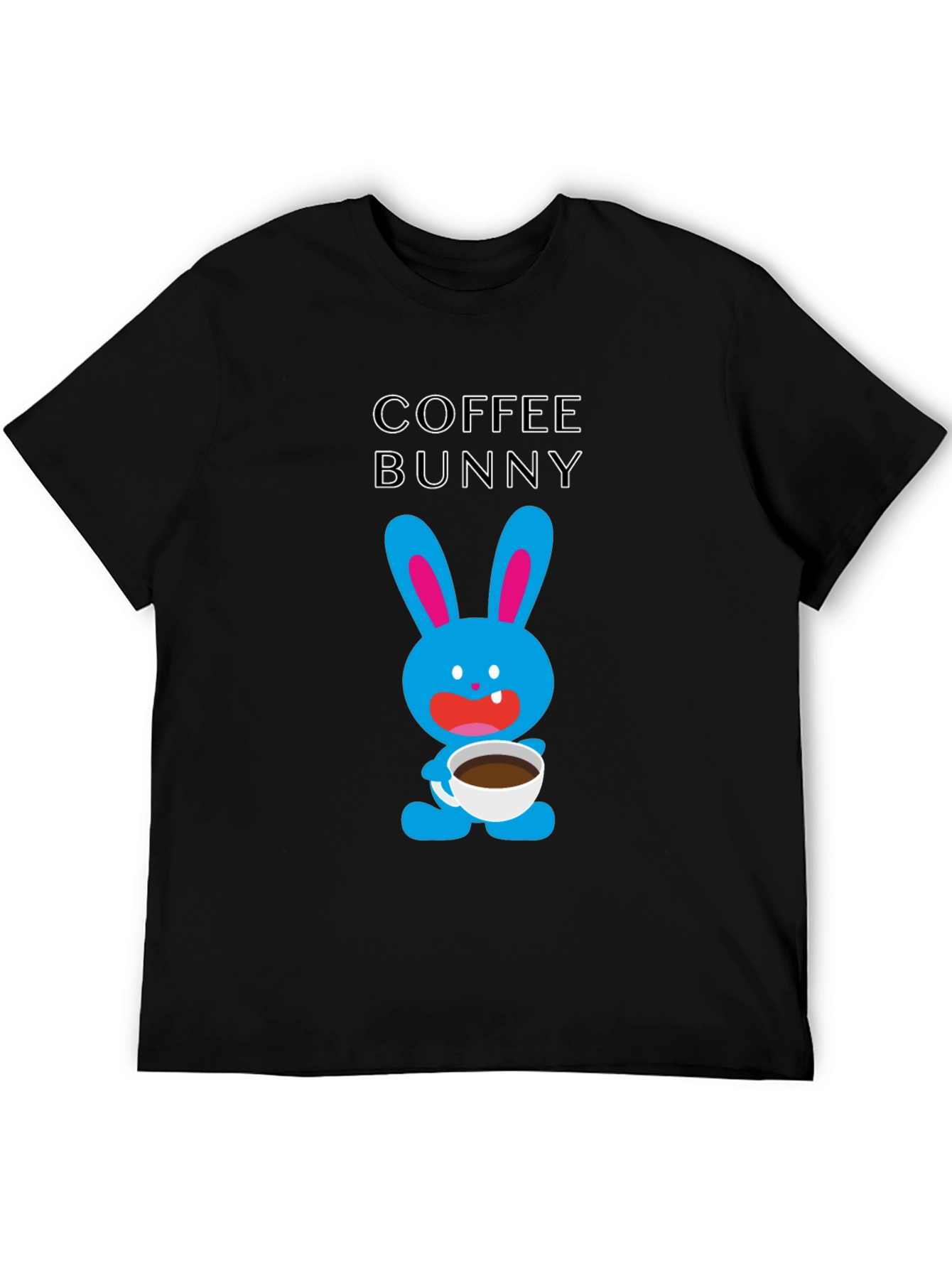Coffee Bunny T-Shirt - Cute Cartoon Graphic Tee