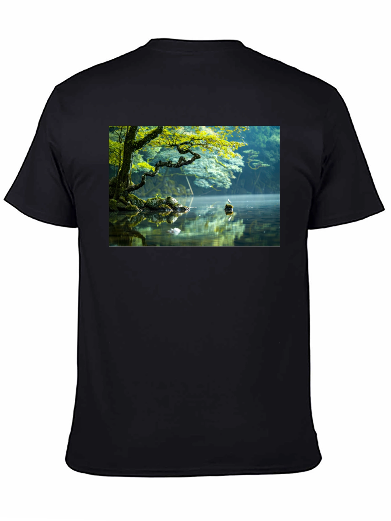 Natures Reflection Black Tee