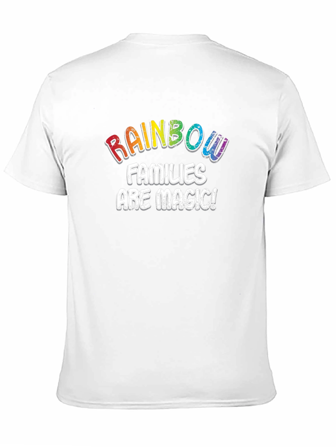 Rainbow Families Are Magic Black T-Shirt