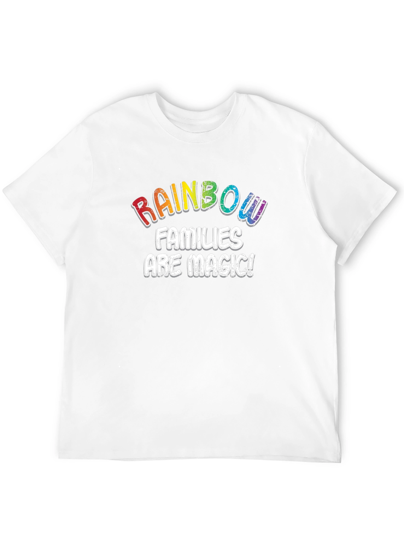Rainbow Families Are Magic Black T-Shirt