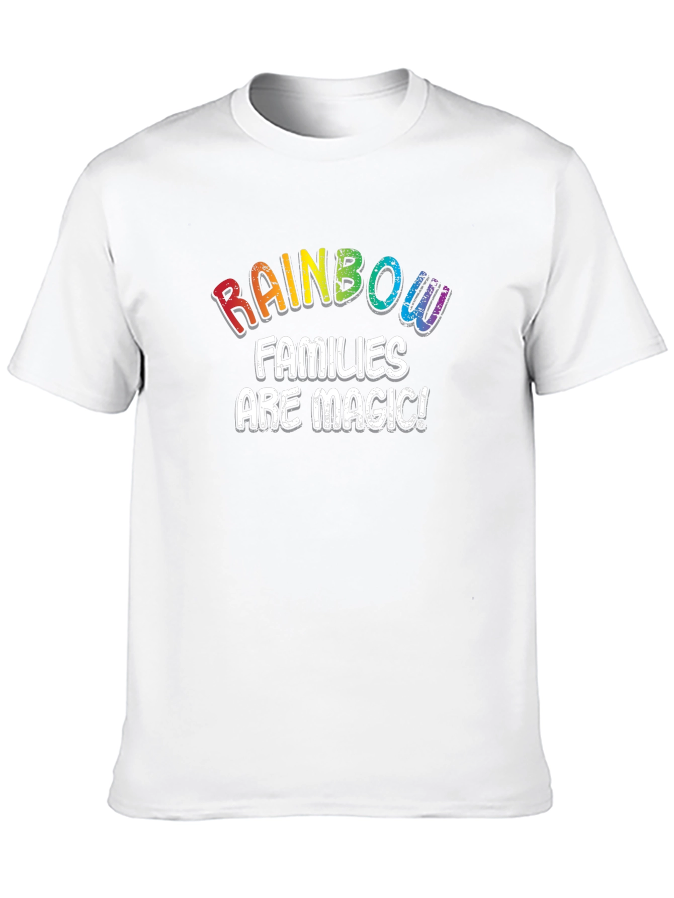 Rainbow Families Are Magic Black T-Shirt