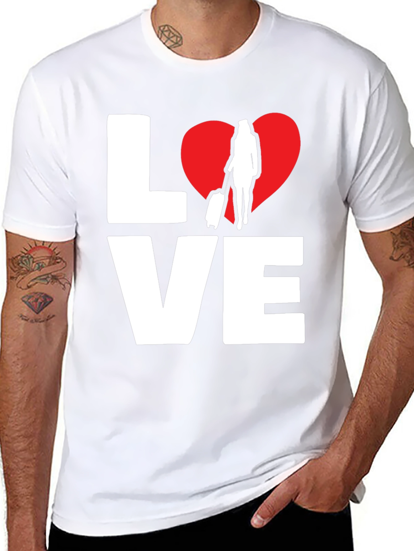 Love to Travel Black Graphic Tee