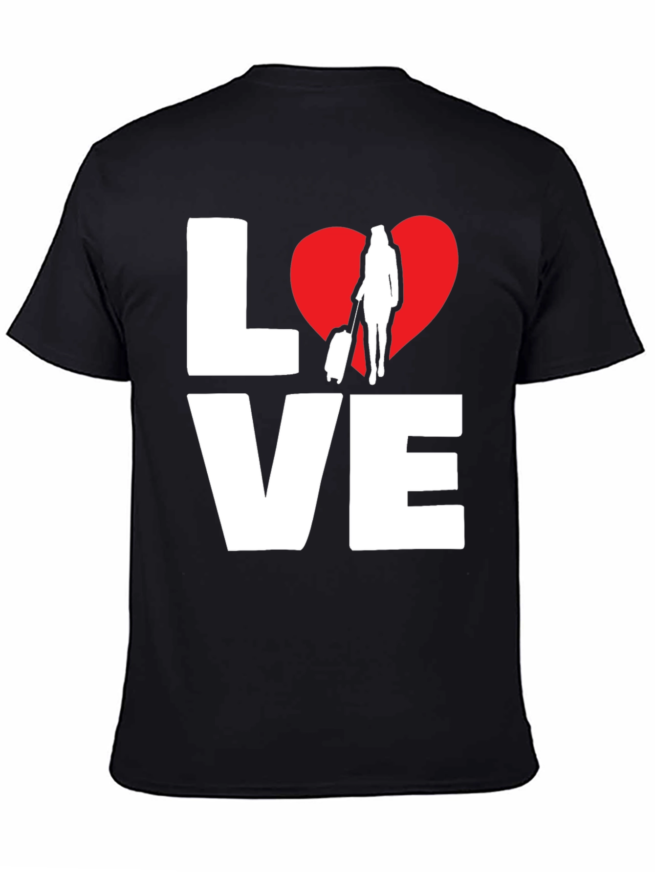Love to Travel Black Graphic Tee