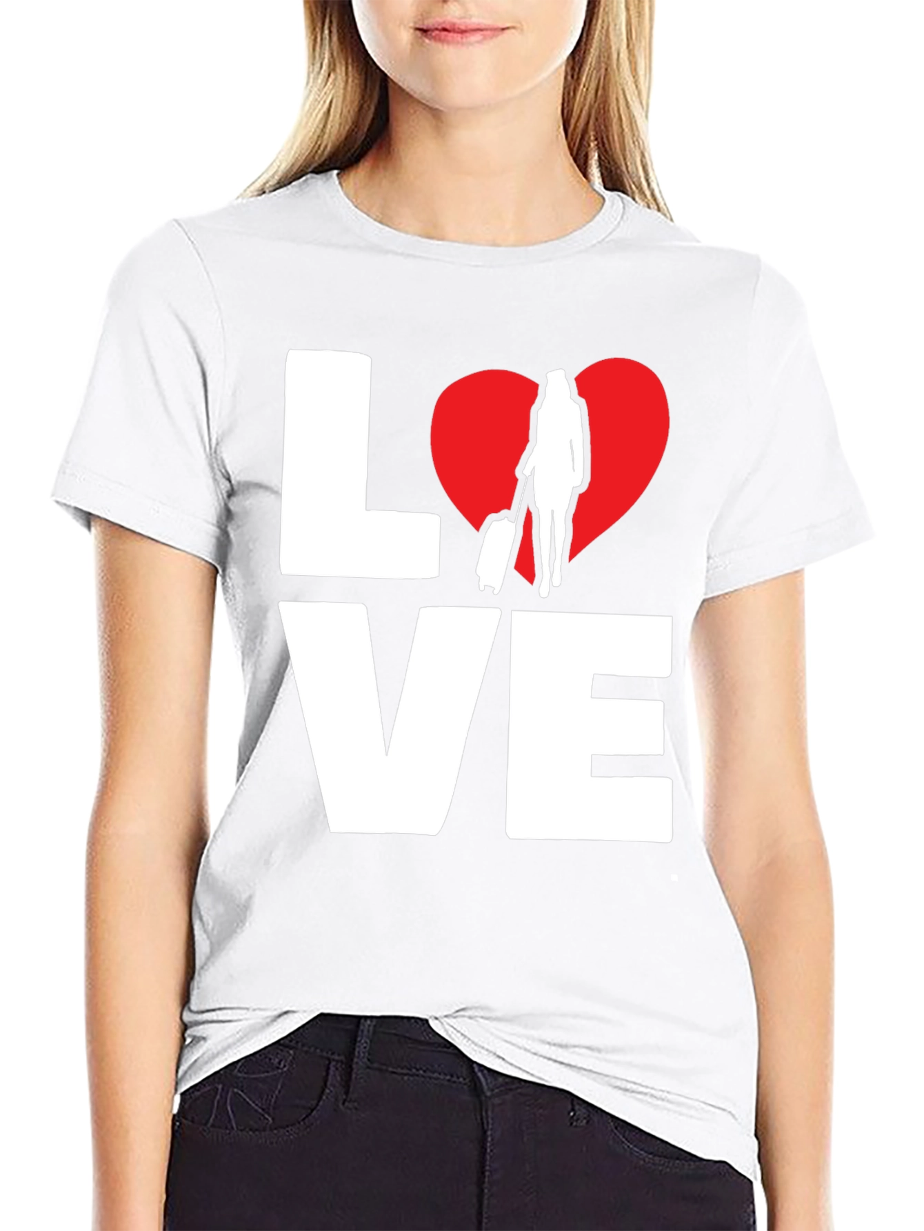 Love to Travel Black Graphic Tee
