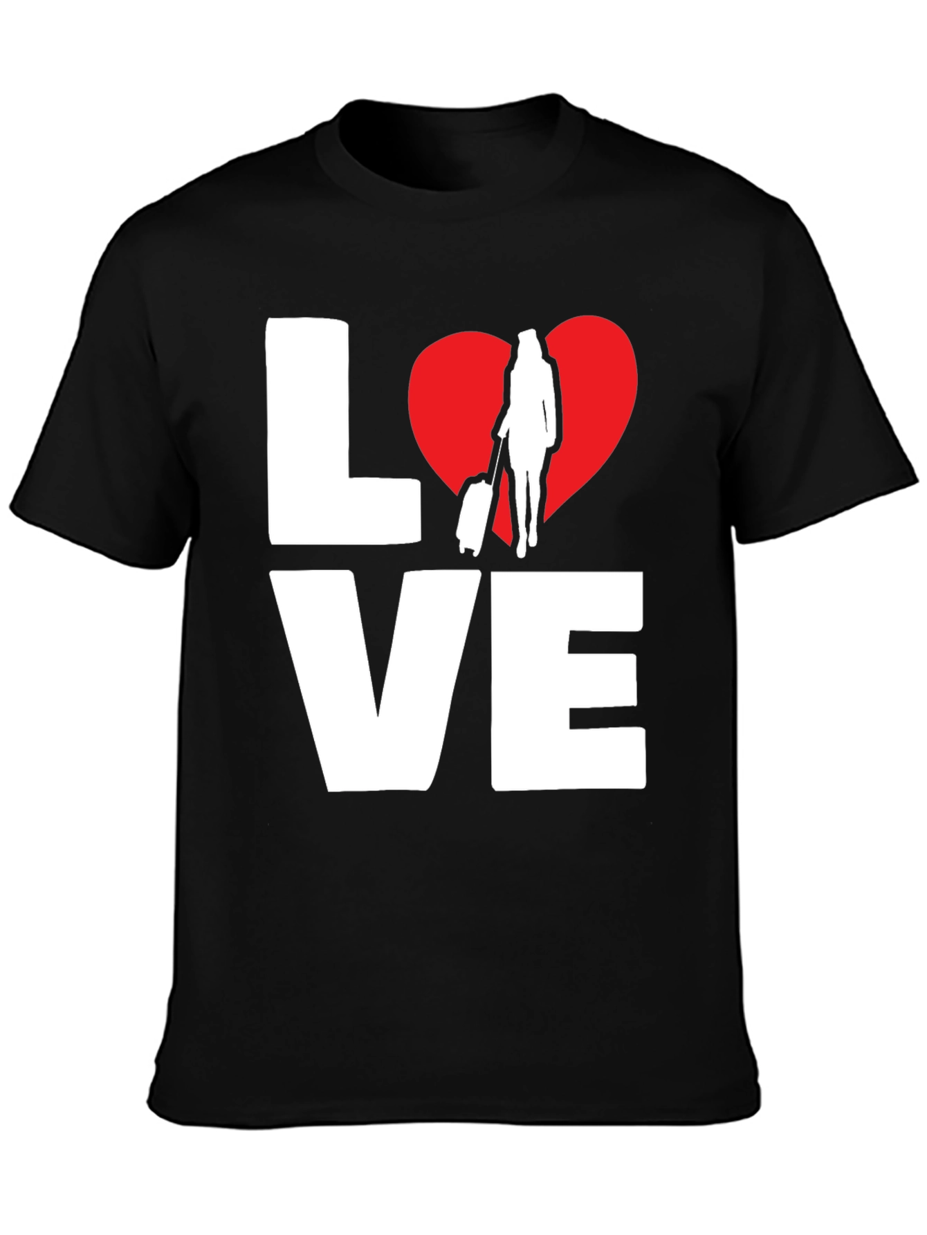 Love to Travel Black Graphic Tee