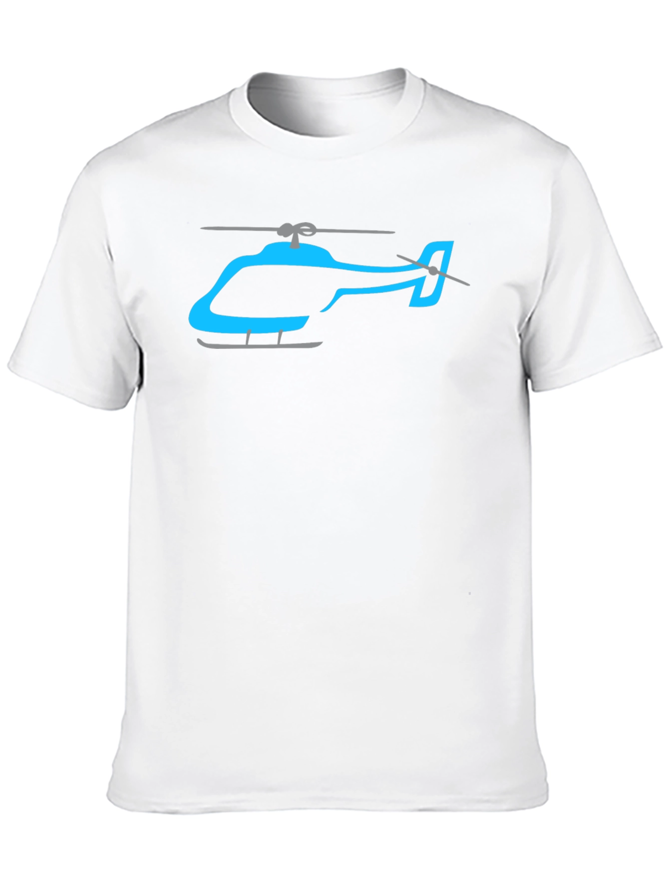 Helicopter Graphic Tee - Casual Black T-Shirt