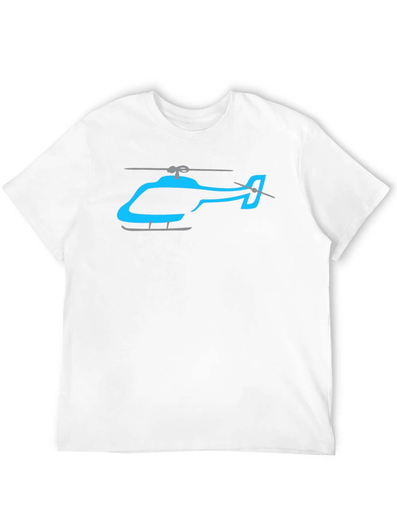 Helicopter Graphic Tee - Casual Black T-Shirt