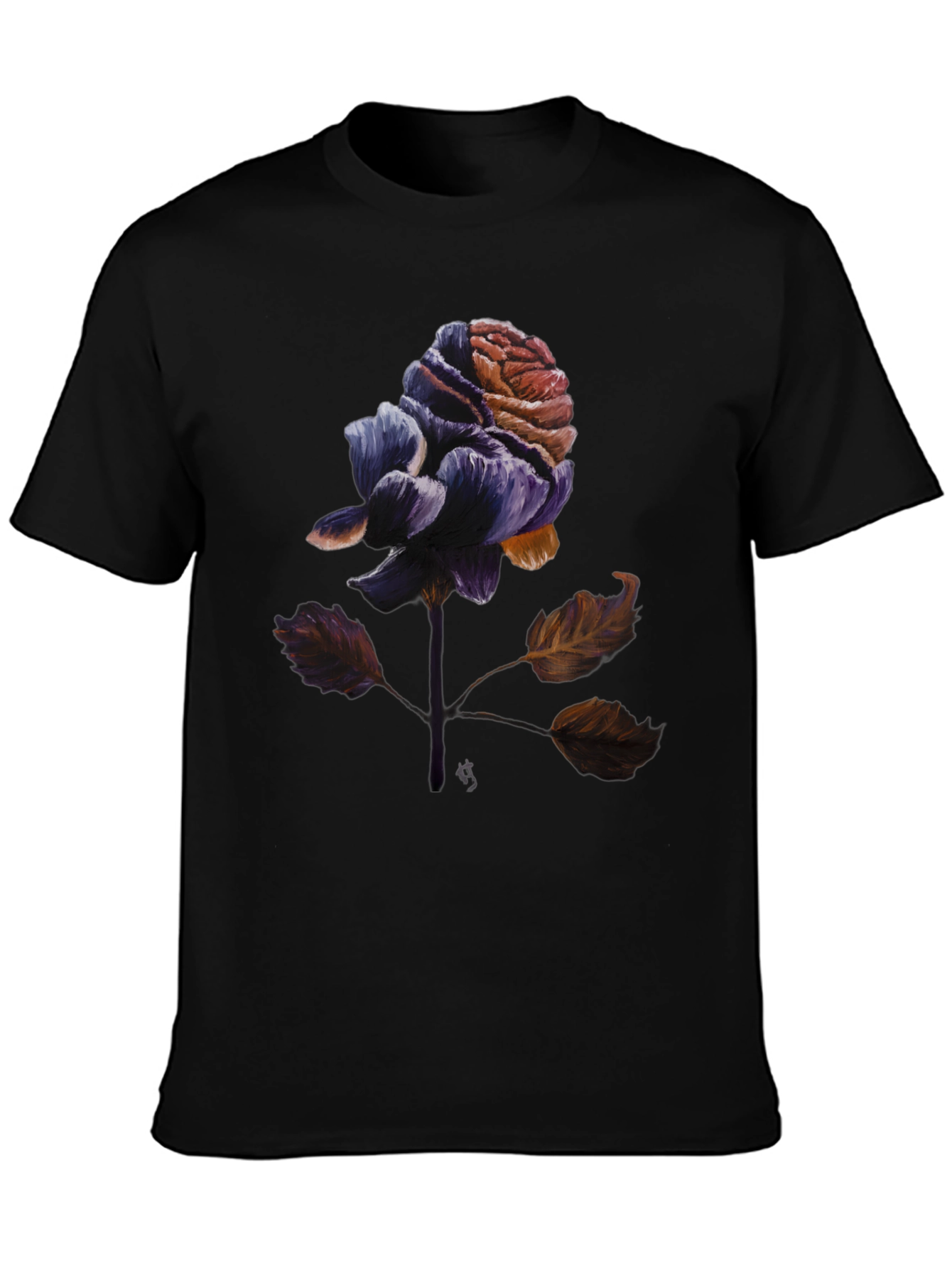Rose Graphic Tee - Artistic Floral Print
