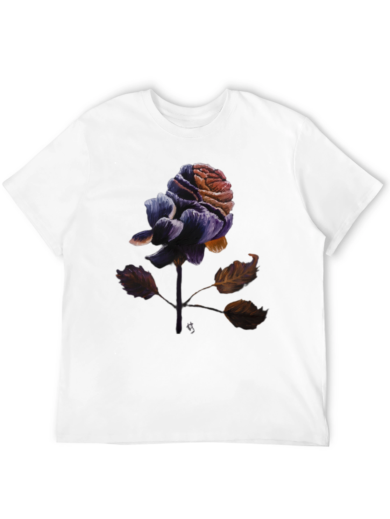 Rose Graphic Tee - Artistic Floral Print