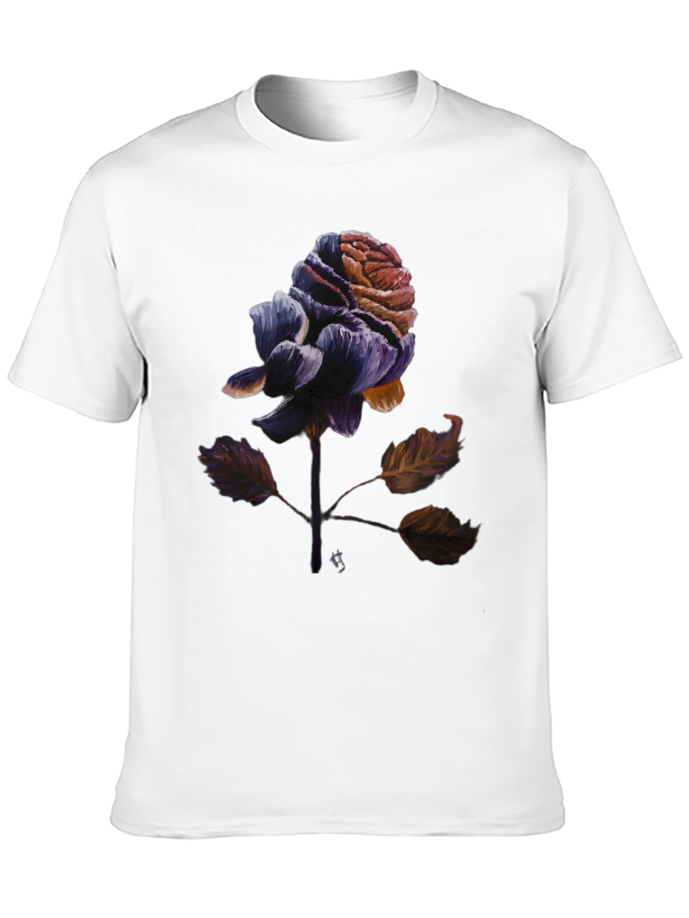 Rose Graphic Tee - Artistic Floral Print