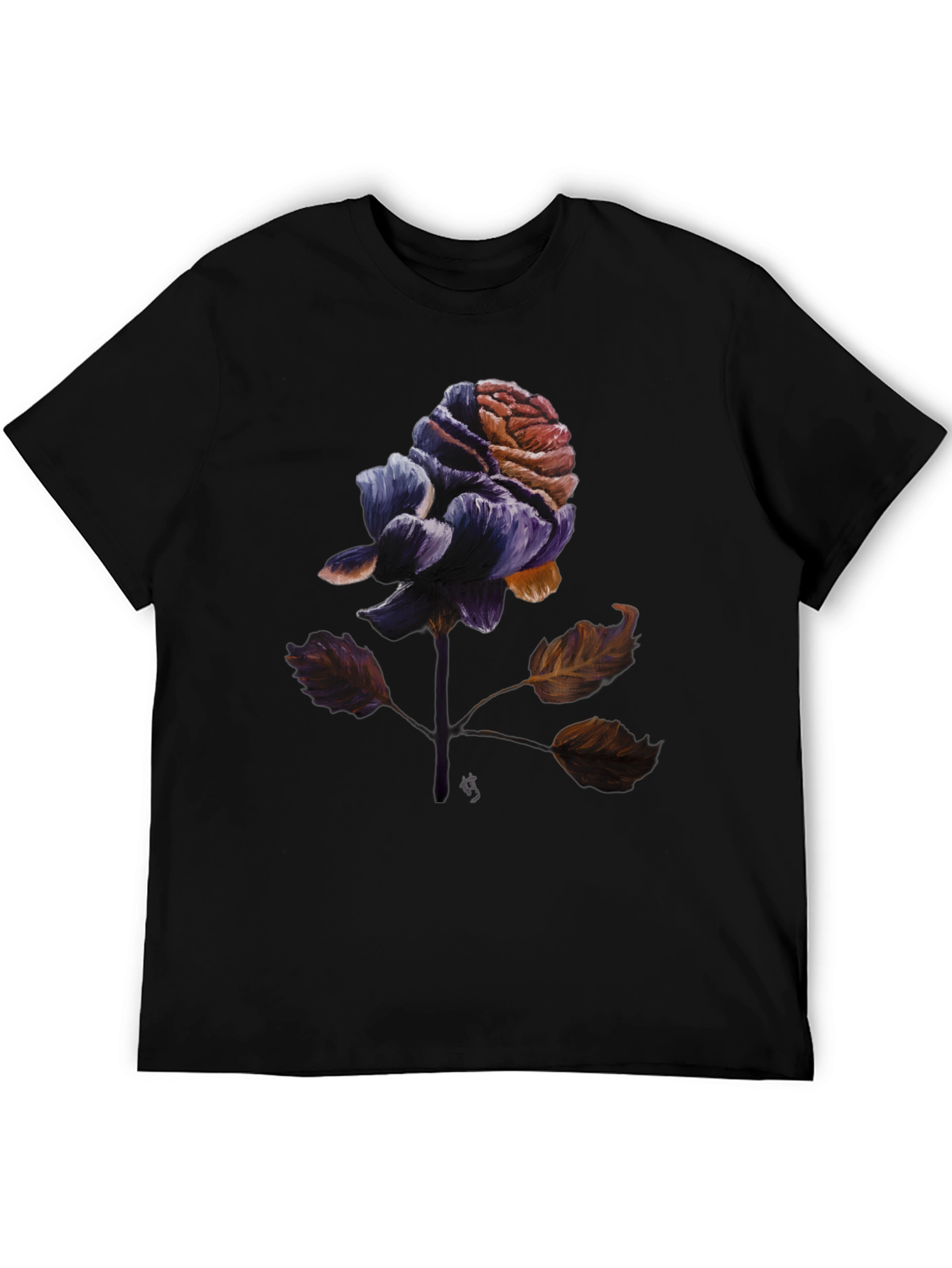 Rose Graphic Tee - Artistic Floral Print
