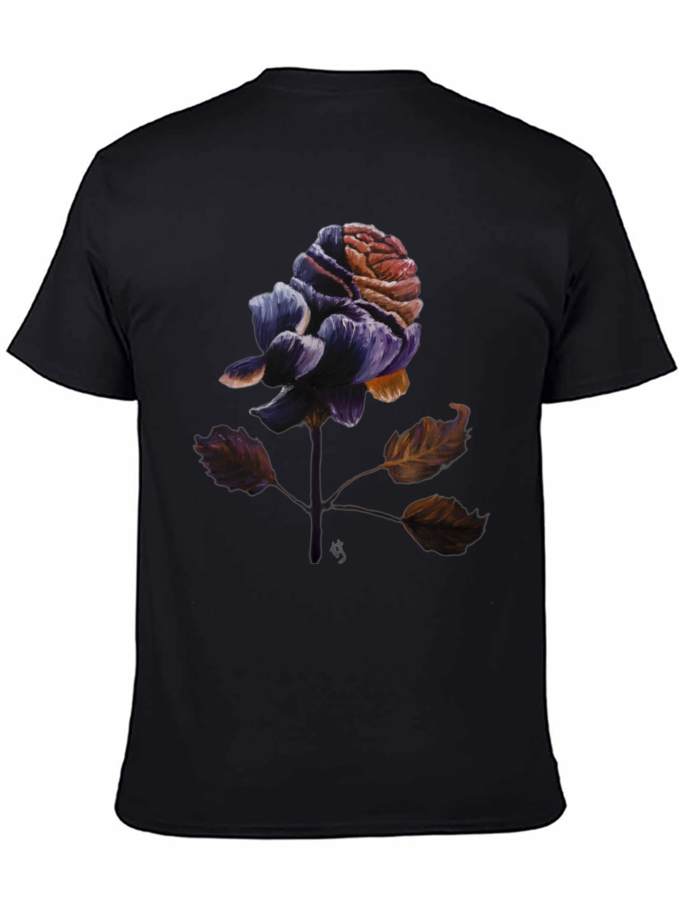 Rose Graphic Tee - Artistic Floral Print